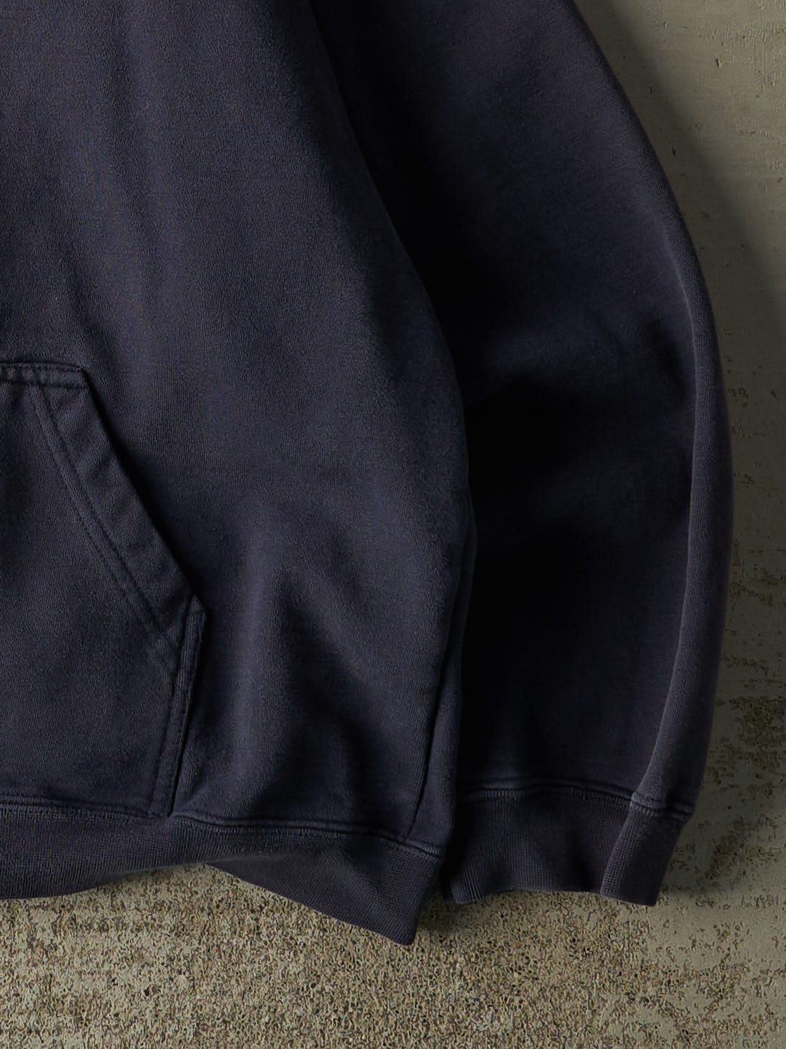Vintage Y2K Navy Blue Blank Hoodie (M)