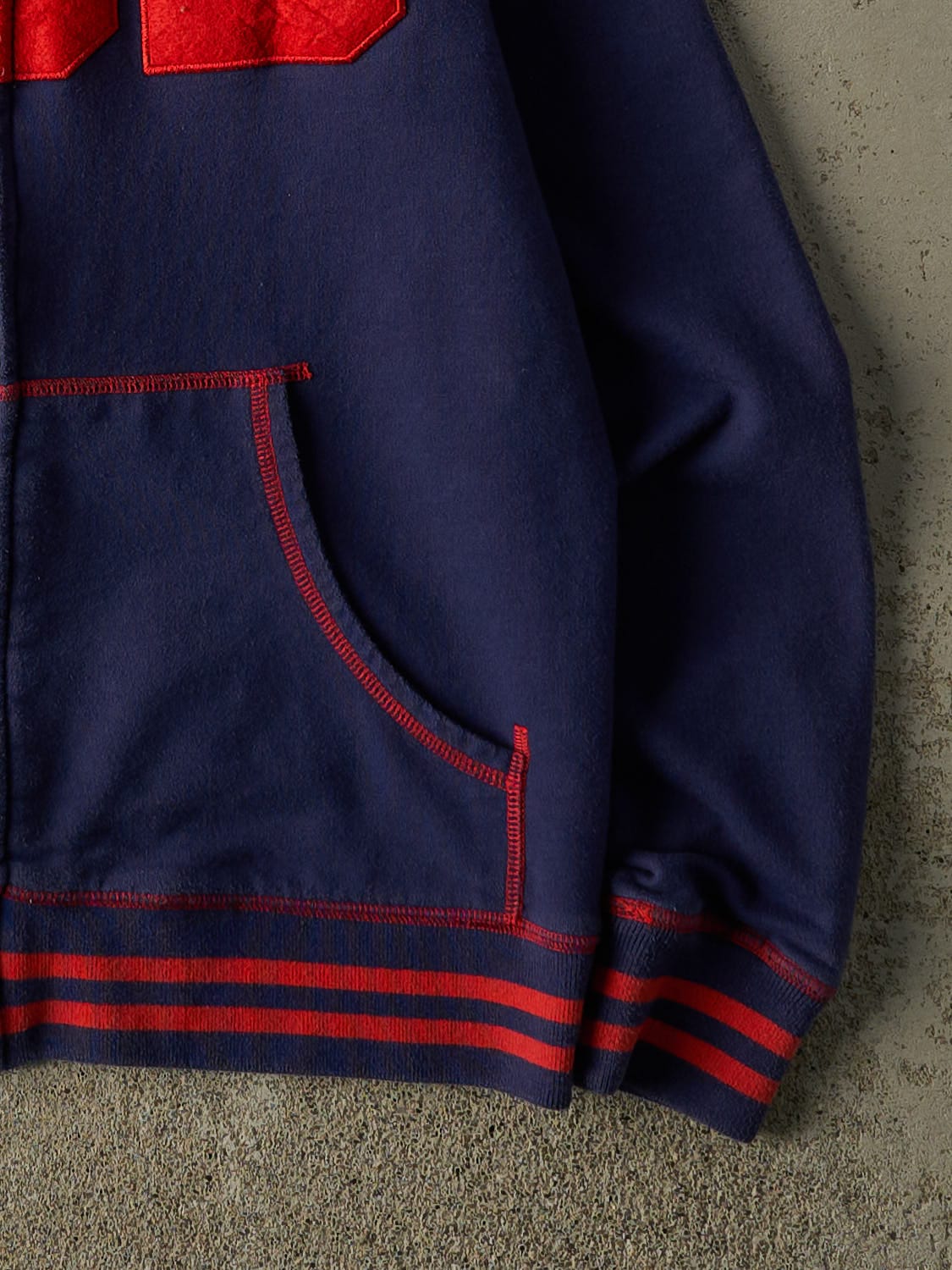 Vintage Y2K Navy Blue FC Barcelona Zip Up Sweatshirt (XXS/XS)