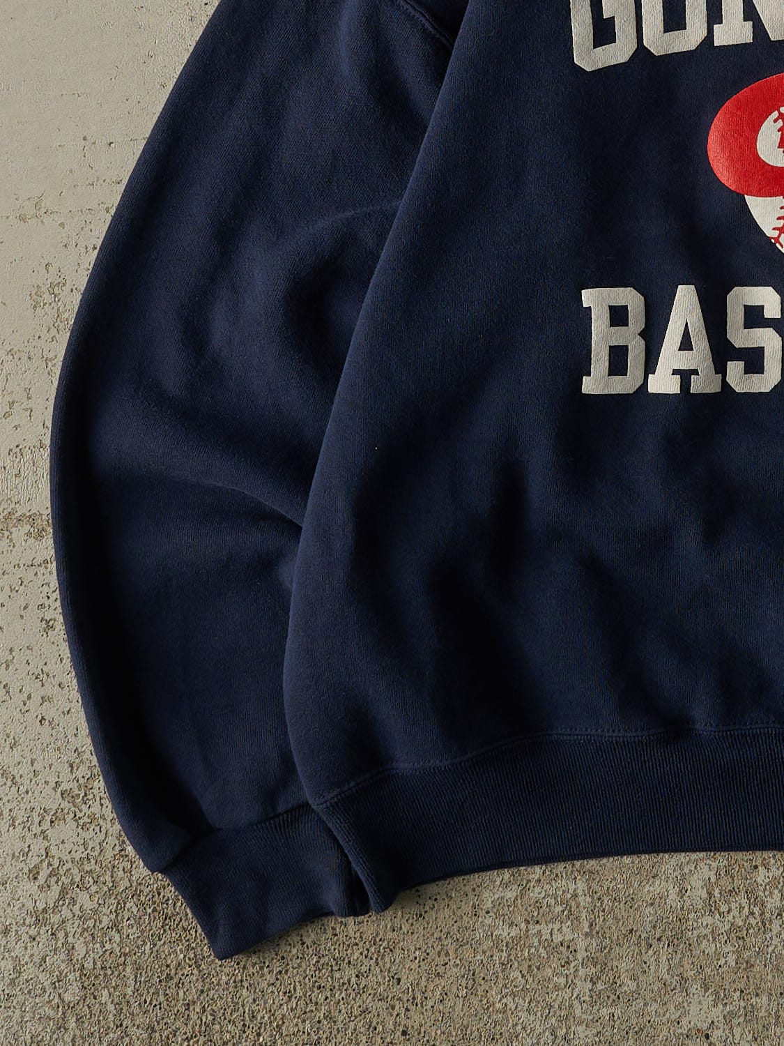 Vintage 90s Navy Blue Russell Athletic Gonzaga University Baseball Crewneck (L/XL)