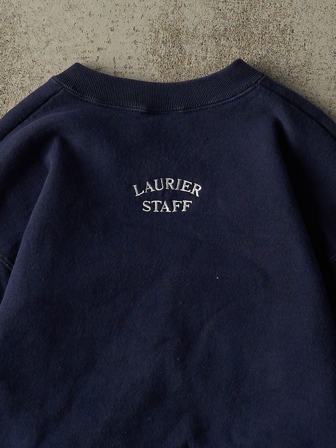 Vintage 90s Navy Blue Rams Embroidered Crewneck (S/M)