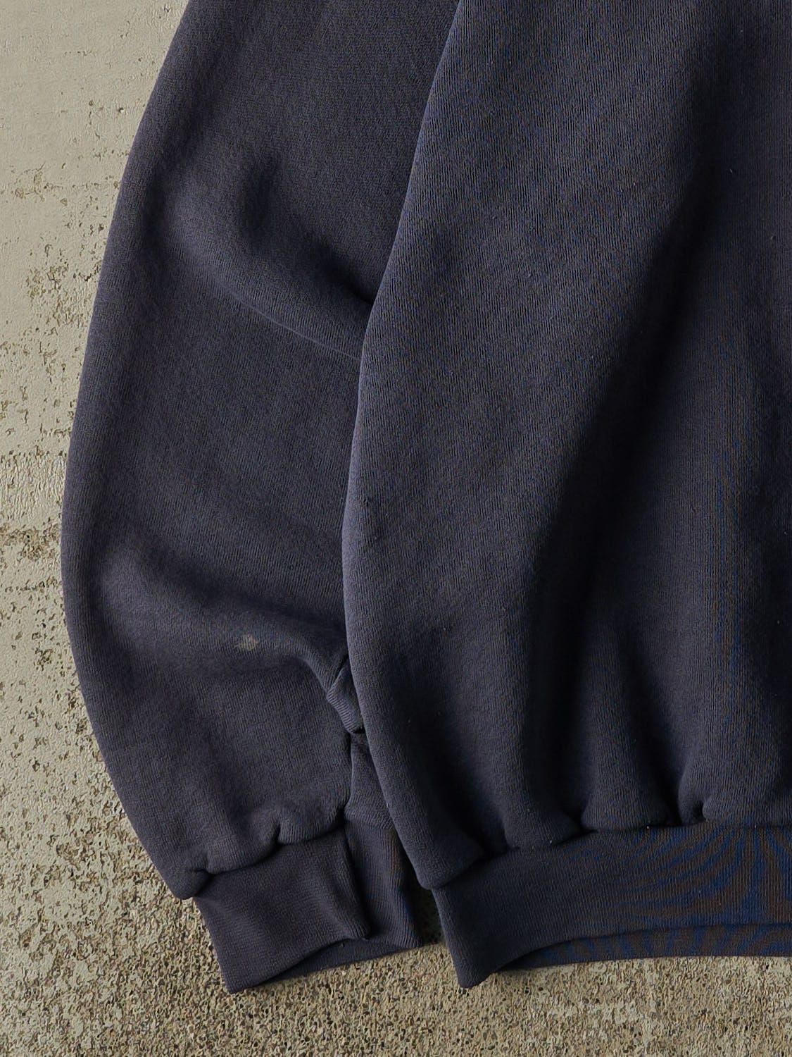 Vintage 80s Sun Faded Navy Blue Blank Crewneck (L)