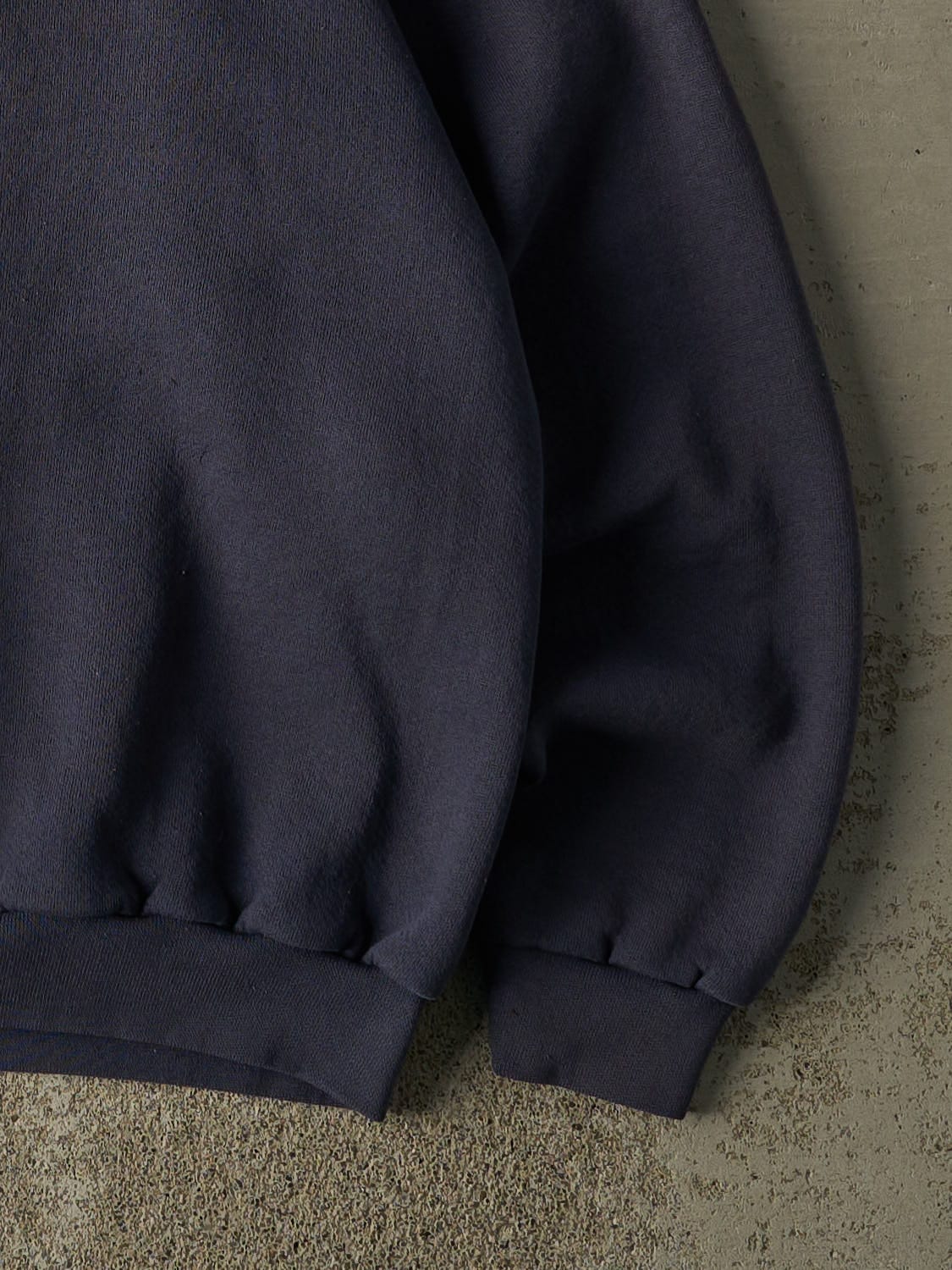 Vintage 80s Sun Faded Navy Blue Blank Crewneck (L)
