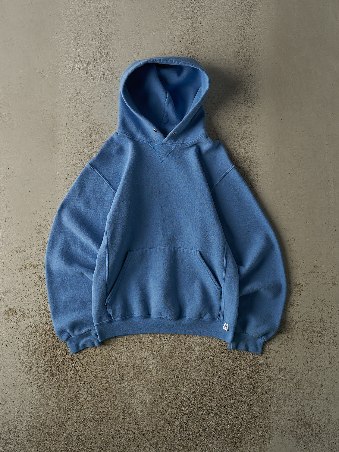 Vintage Y2K Baby Blue Russell Athletic Blank Hoodie (XS)