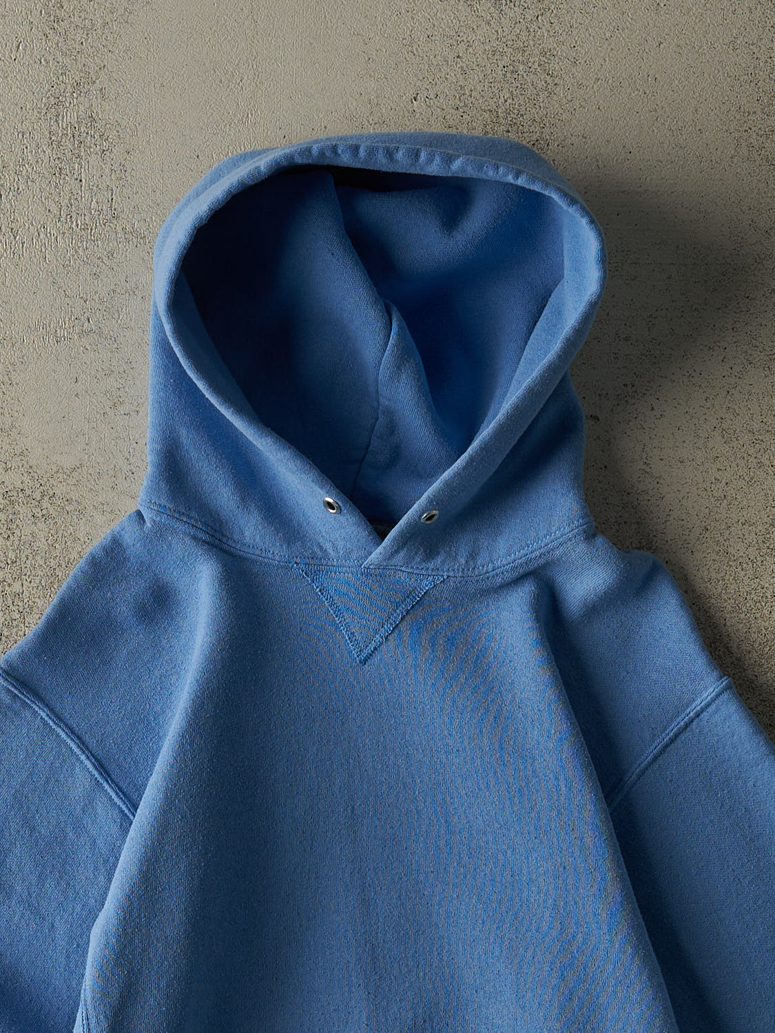 Vintage Y2K Baby Blue Russell Athletic Blank Hoodie (XS)