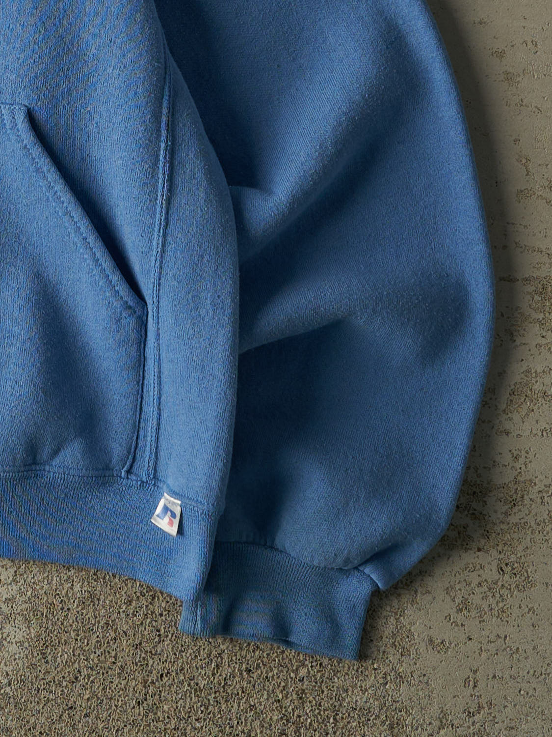 Vintage Y2K Baby Blue Russell Athletic Blank Hoodie (XS)