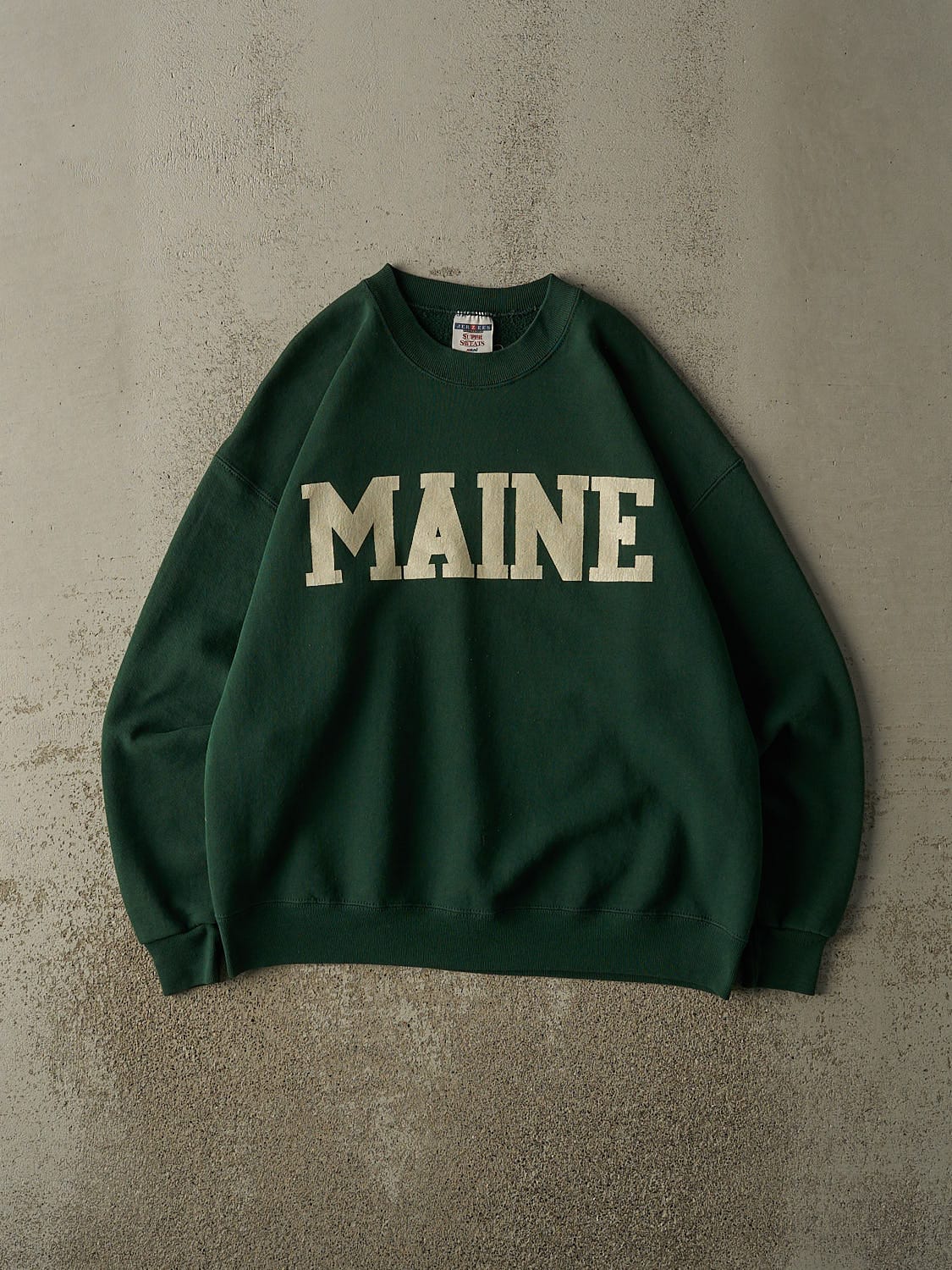 Vintage 90s Green Maine Crewneck (L)