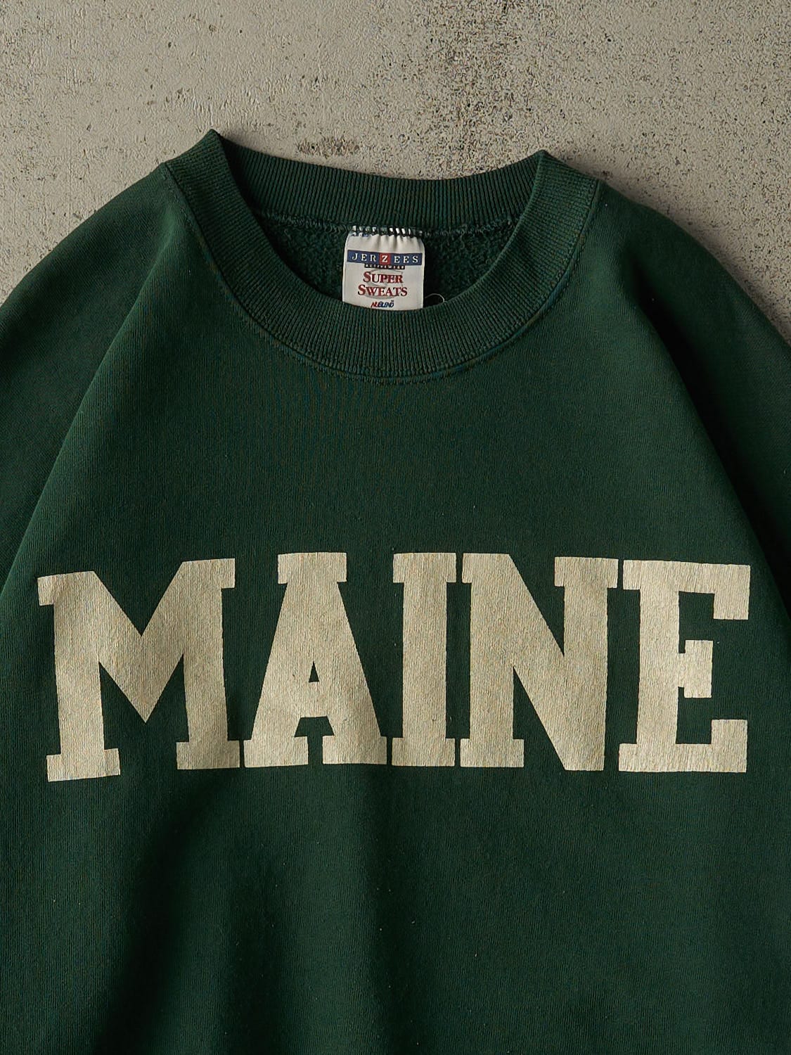 Vintage 90s Green Maine Crewneck (L)