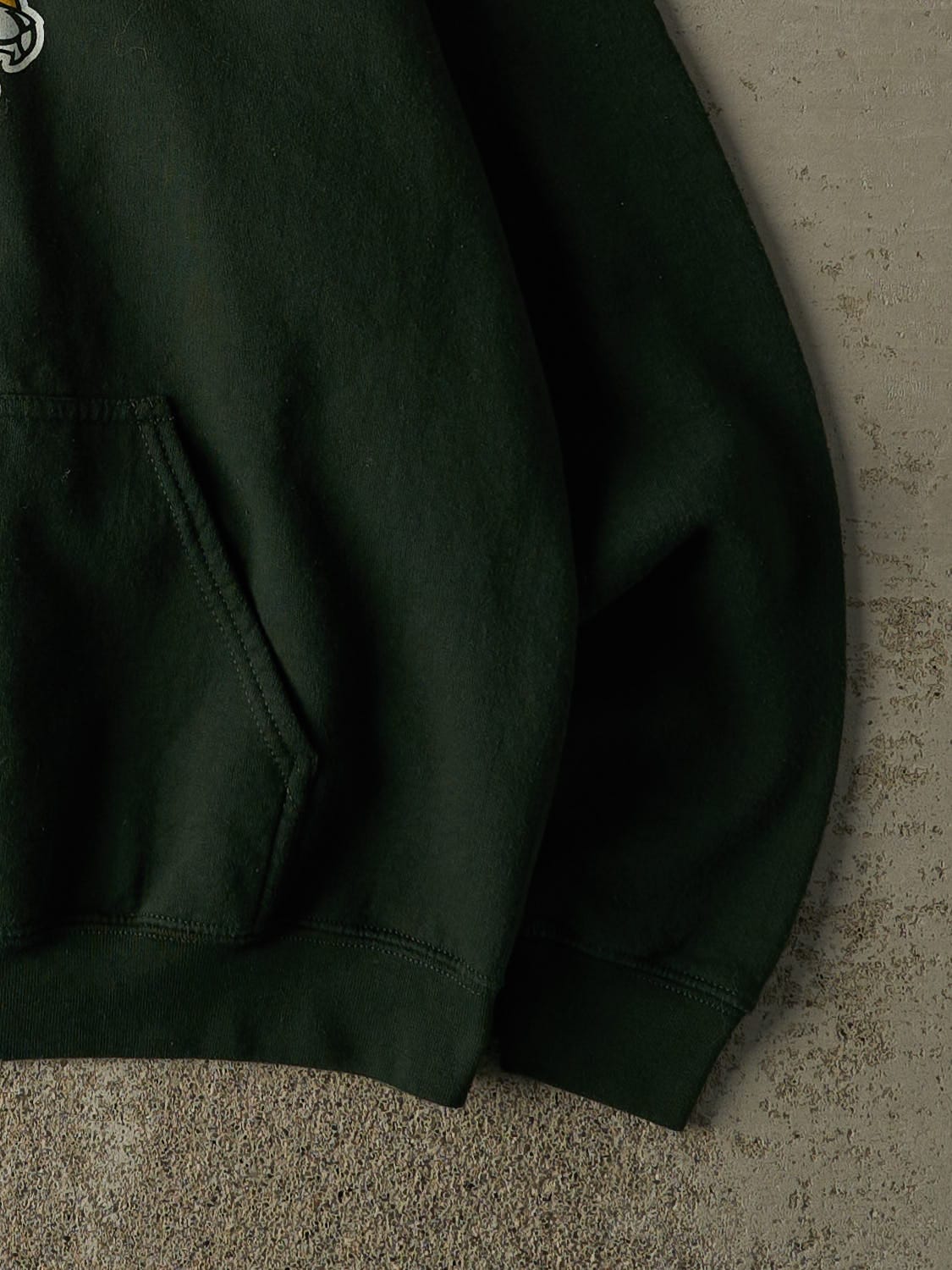 Vintage Y2K Green Northern Michigan Wildcats Hoodie (S)