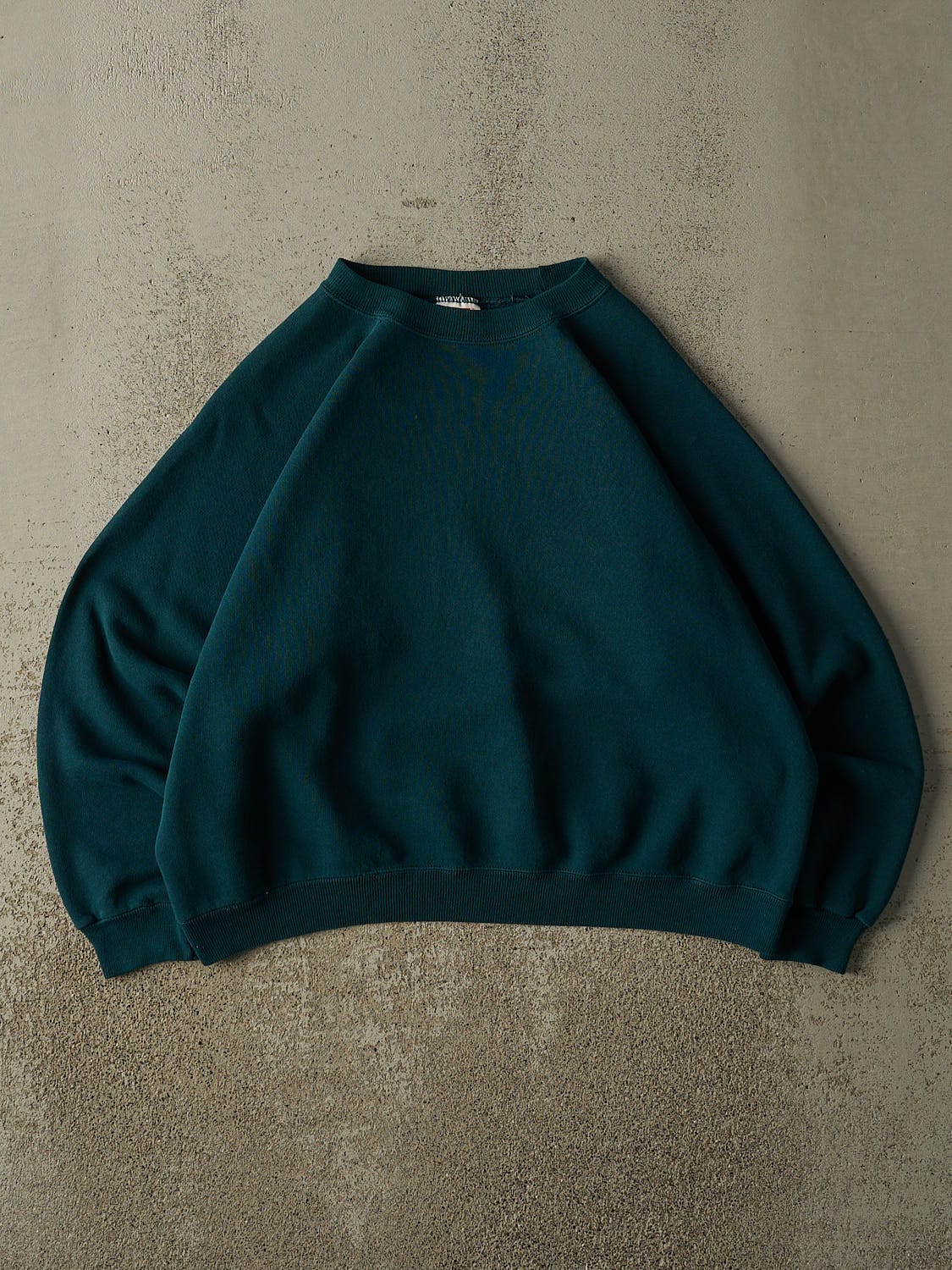 Vintage 80s Teal Blank Crewneck (S/M)