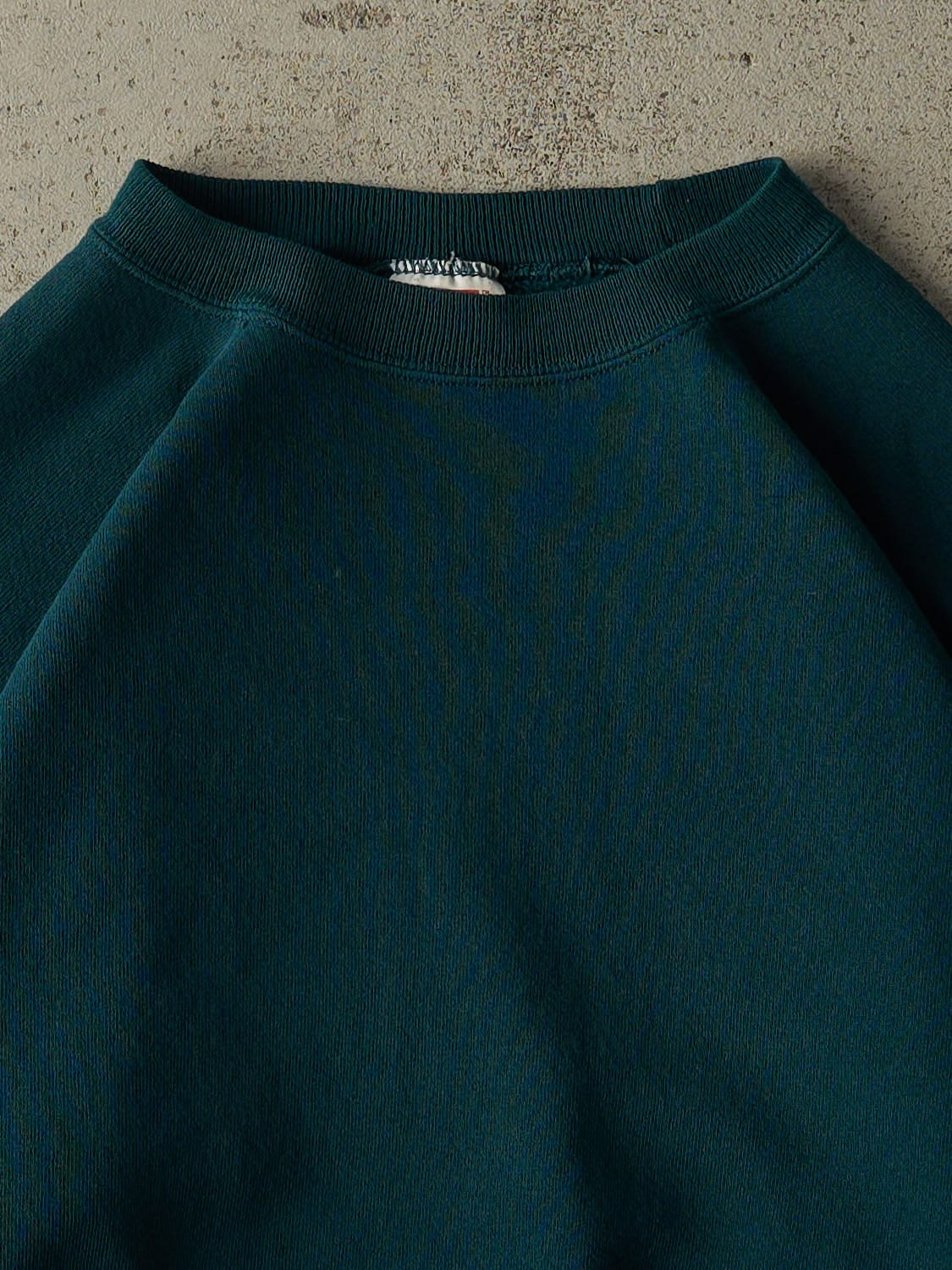 Vintage 80s Teal Blank Crewneck (S/M)