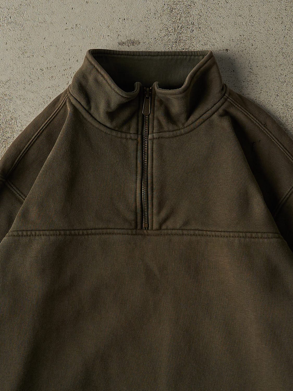Vintage Y2K Green Carhartt Quarter Zip Sweatshirt (L)