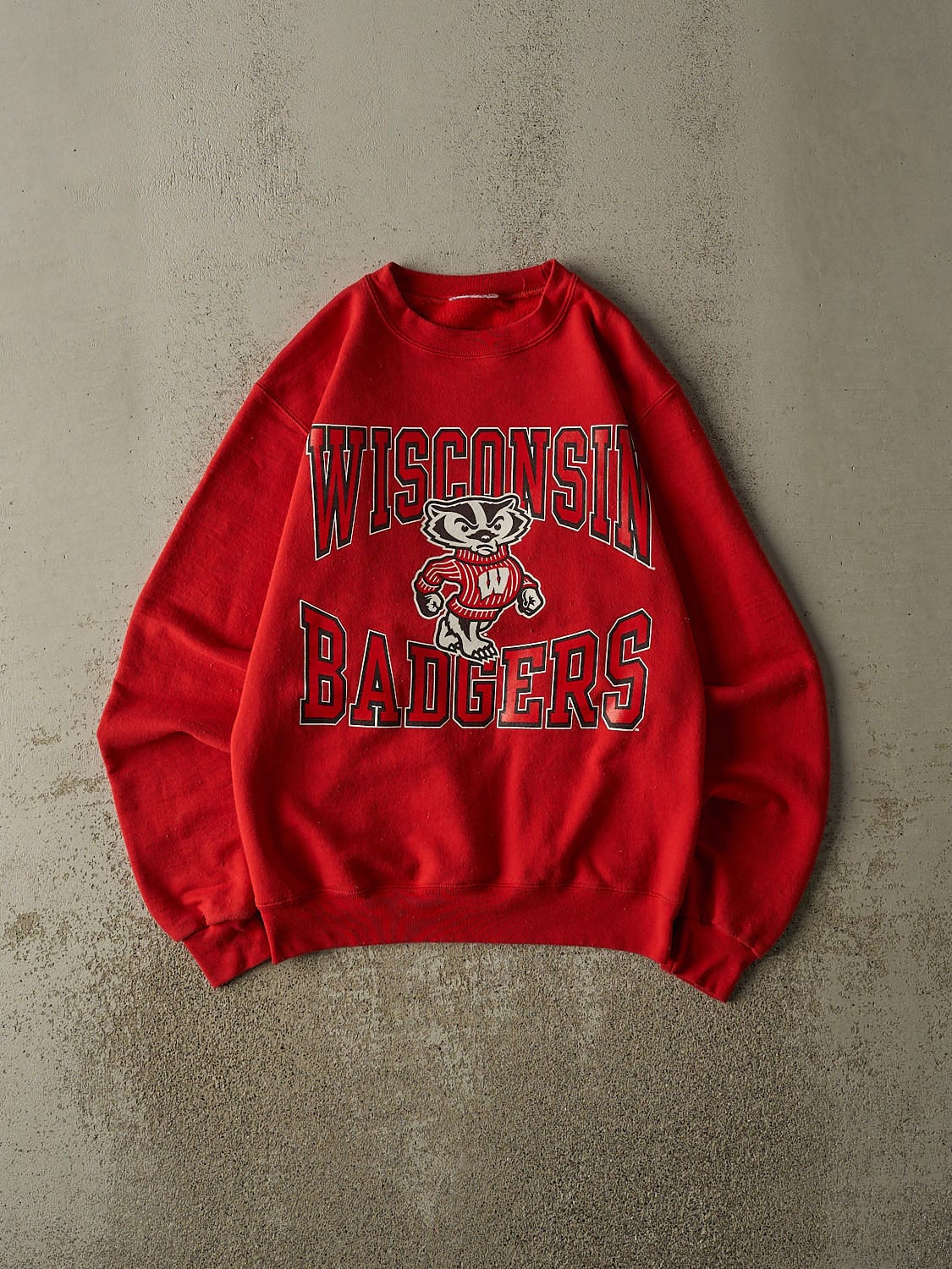 Vintage 90s Red University of Wisconsin Badgers Crewneck (XS/S)