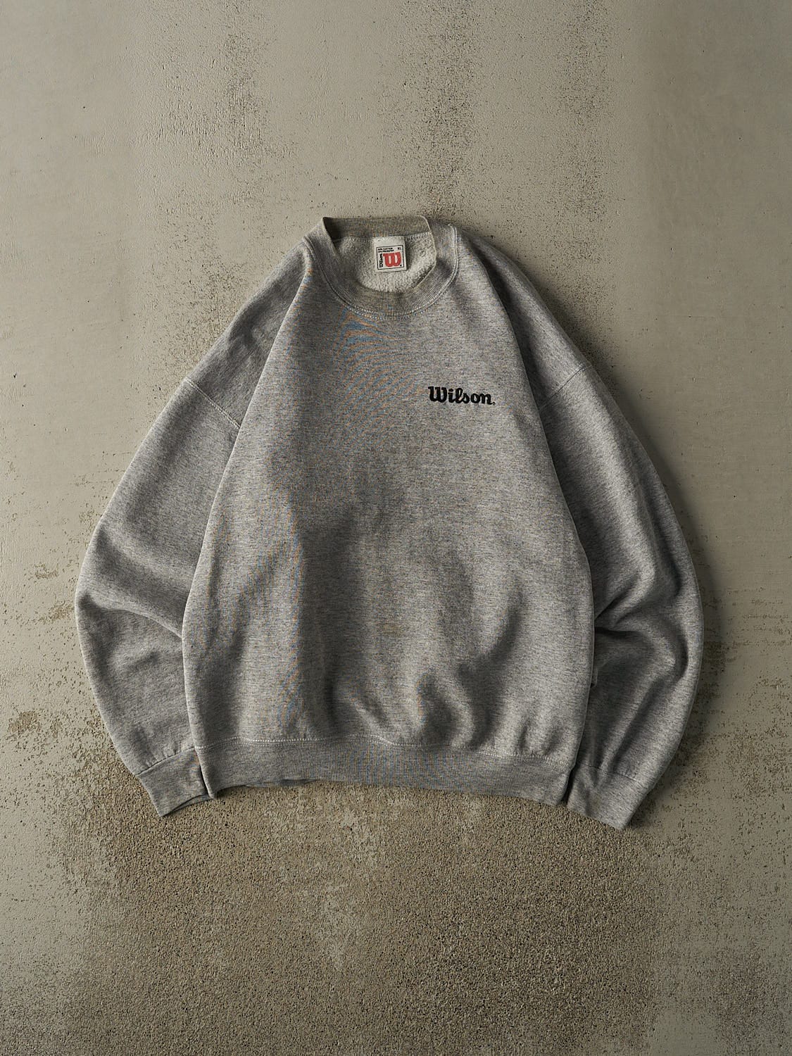 Vintage 90s Grey Wilson Embroidered Crewneck (L)