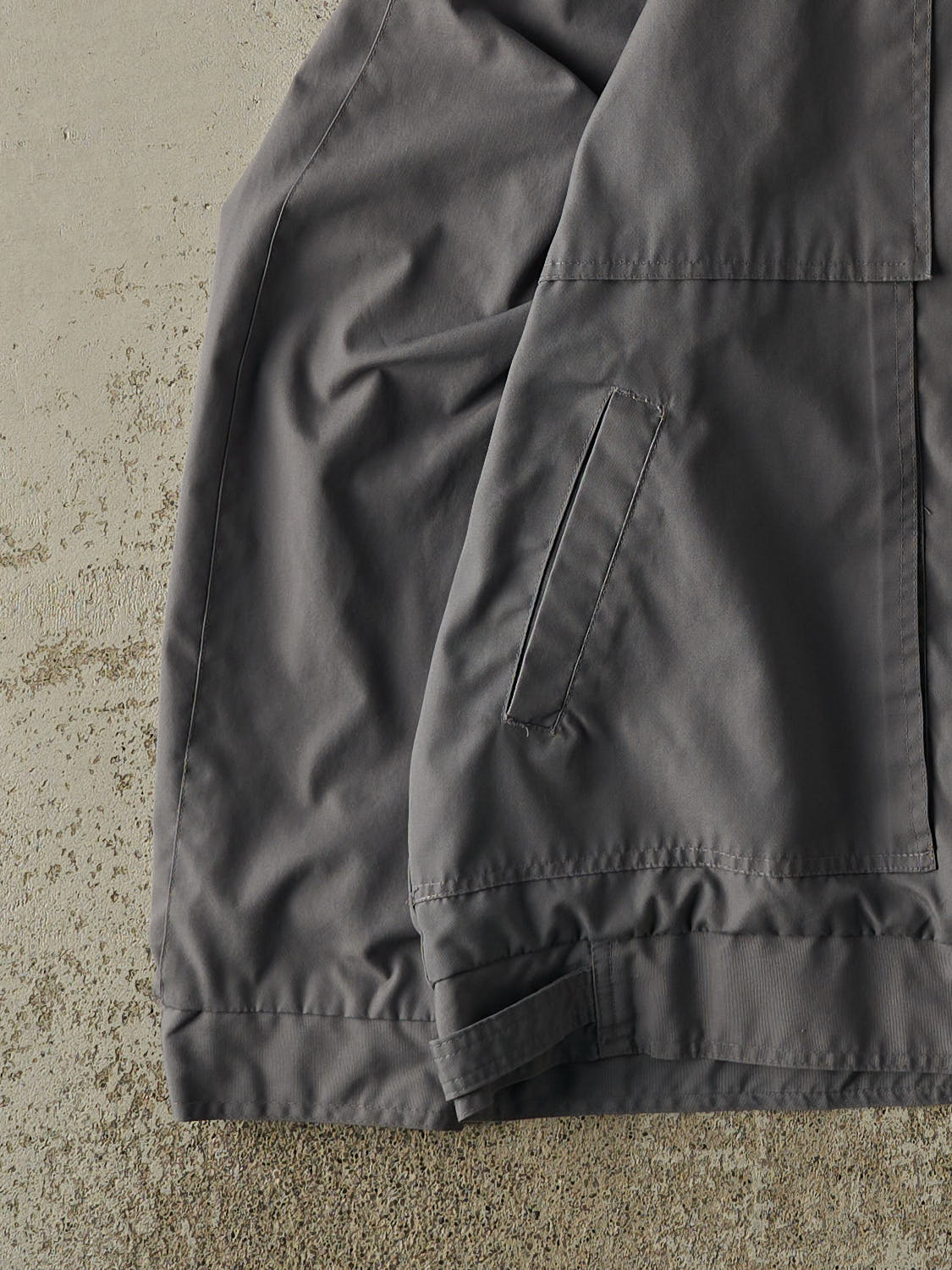 Vintage 90s Grey Lightweight Harrington Style Jacket (L)