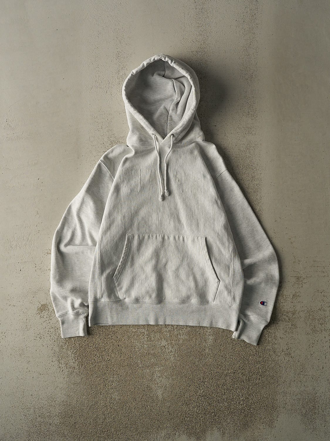 Vintage 90s Heather Grey Champion Reverse Weave Blank Hoodie (S/M)