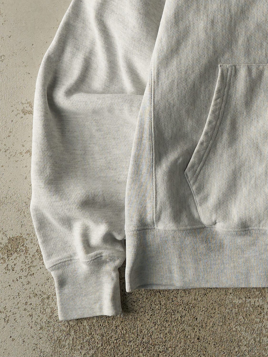 Vintage 90s Heather Grey Champion Reverse Weave Blank Hoodie (S/M)