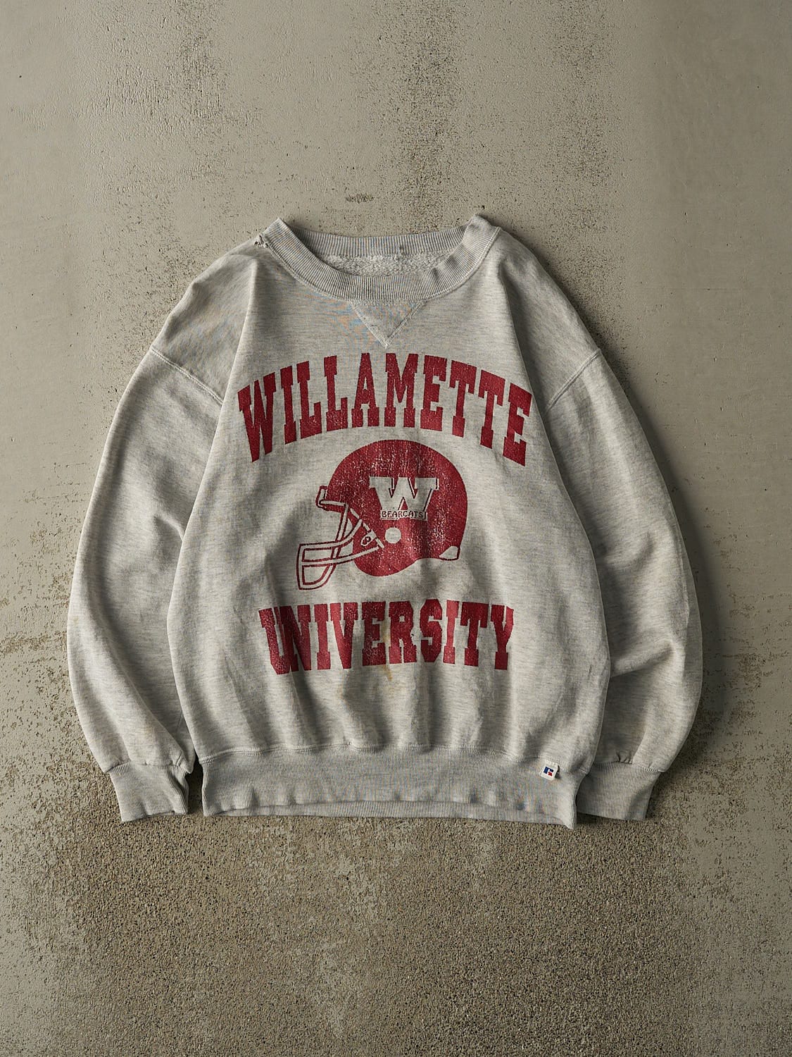 Vintage 90s Grey Russell Athletic Williamette University Crewneck (S)