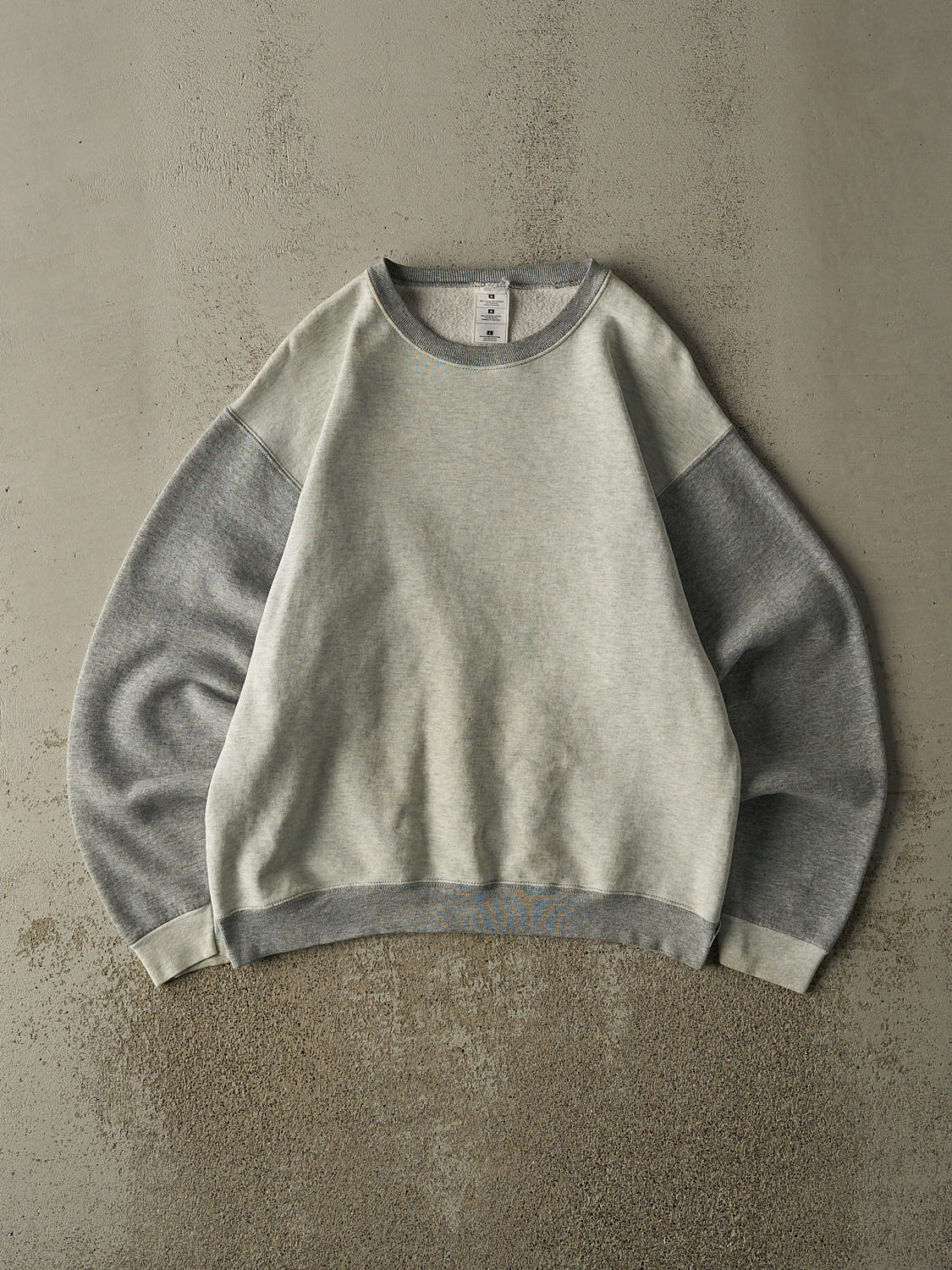 Vintage 90s Heather Grey Blank Two Tone Crewneck (S/M)