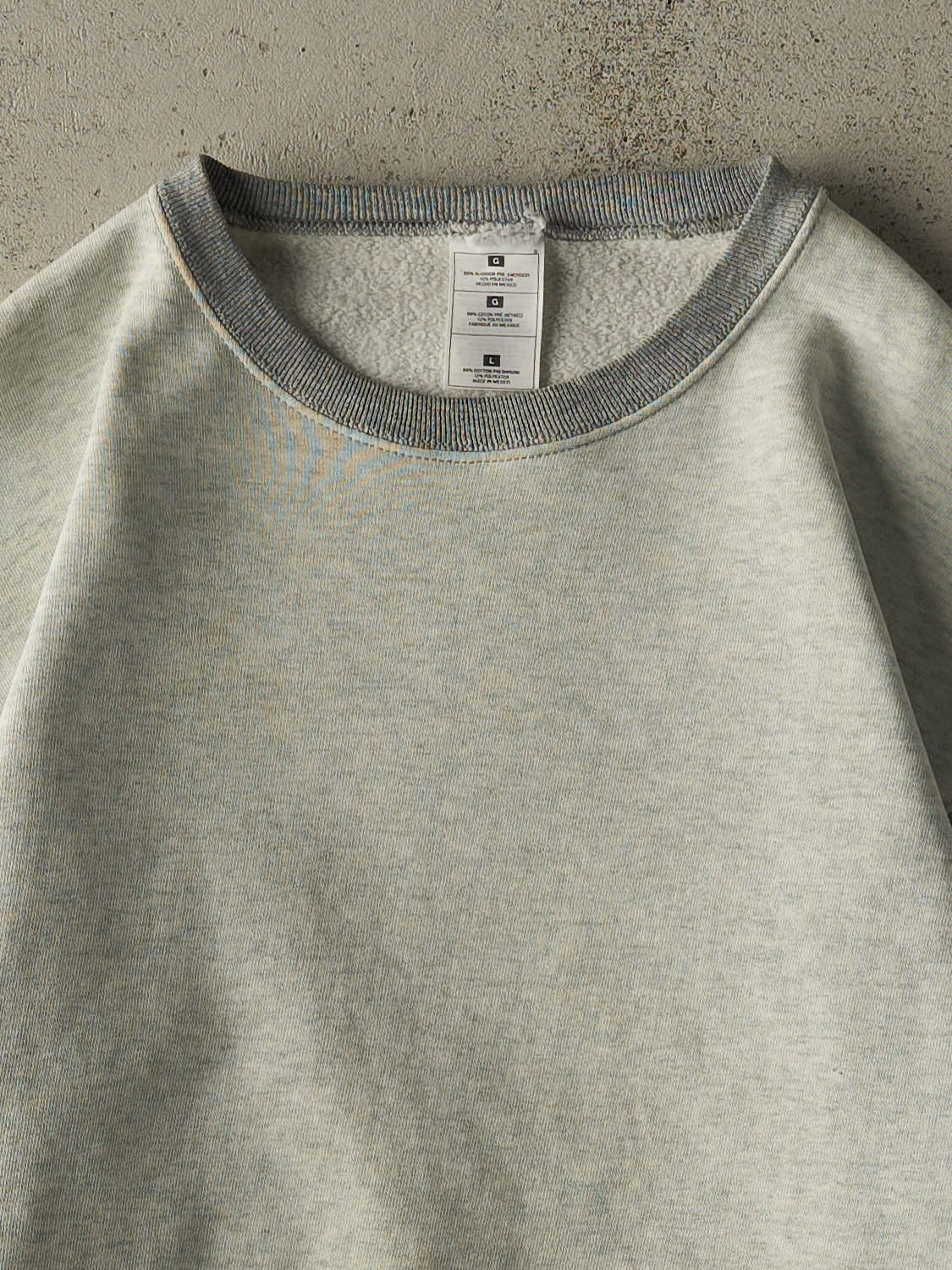 Vintage 90s Heather Grey Blank Two Tone Crewneck (S/M)