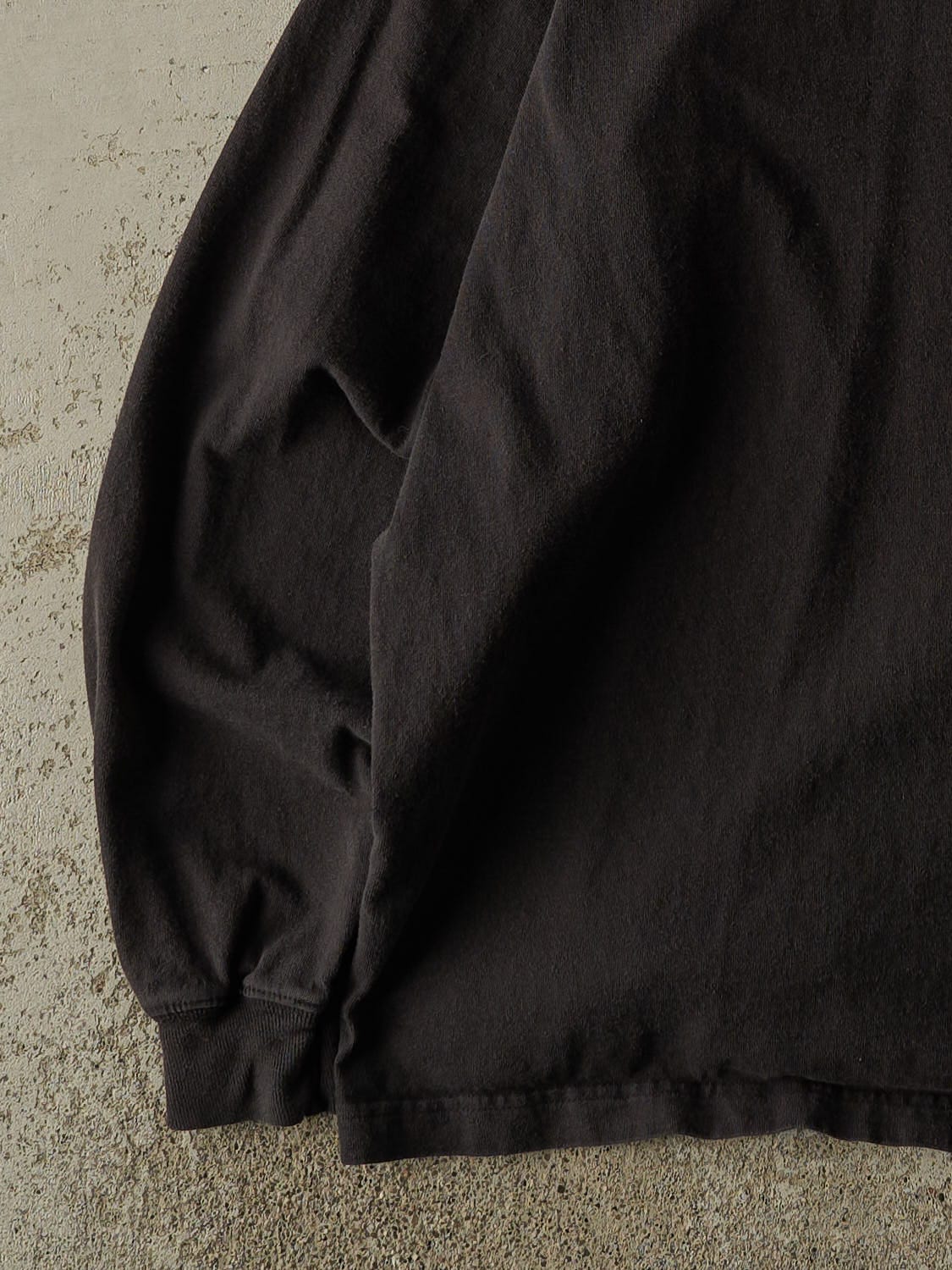 Vintage Y2K Faded Black Carhartt Quarter Button Long Sleeve (XL)