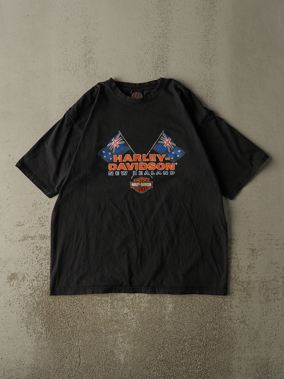 Vintage 00' Black Harley Davidson New Zealand Tee (XL/XXL)