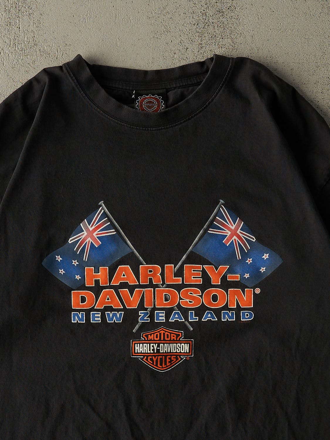 Vintage 00' Black Harley Davidson New Zealand Tee (XL/XXL)