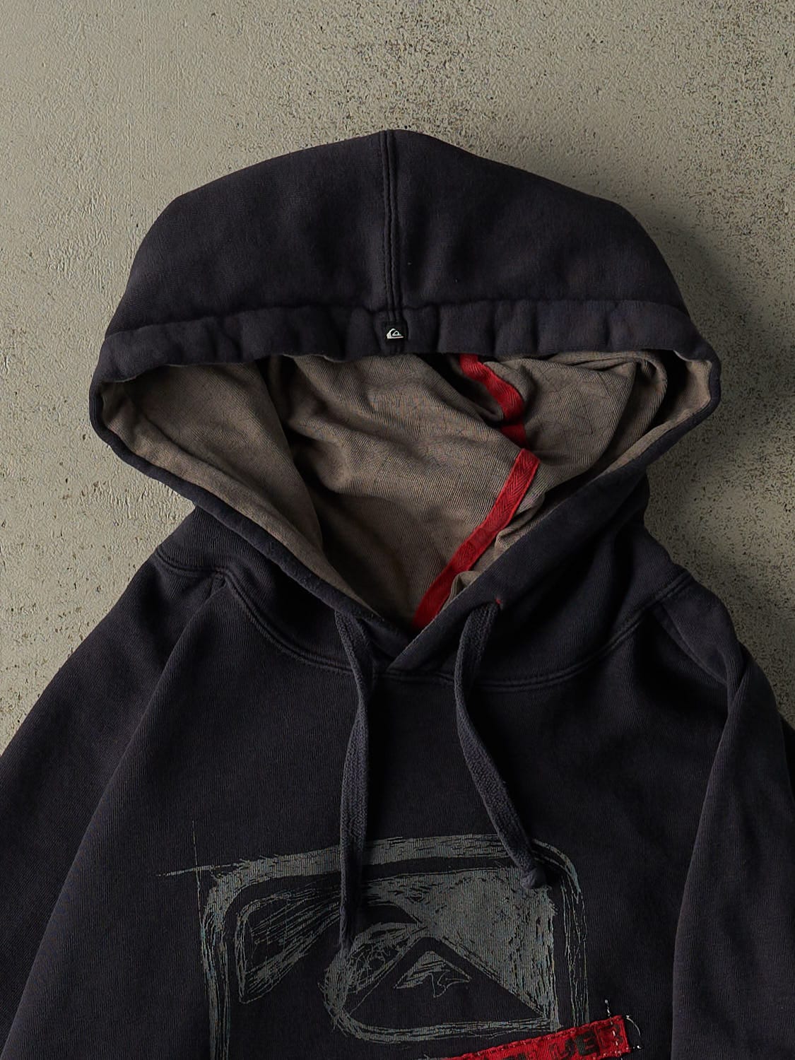 Vintage 90s Navy Blue Quiksilver Embroidered Hoodie (XL)