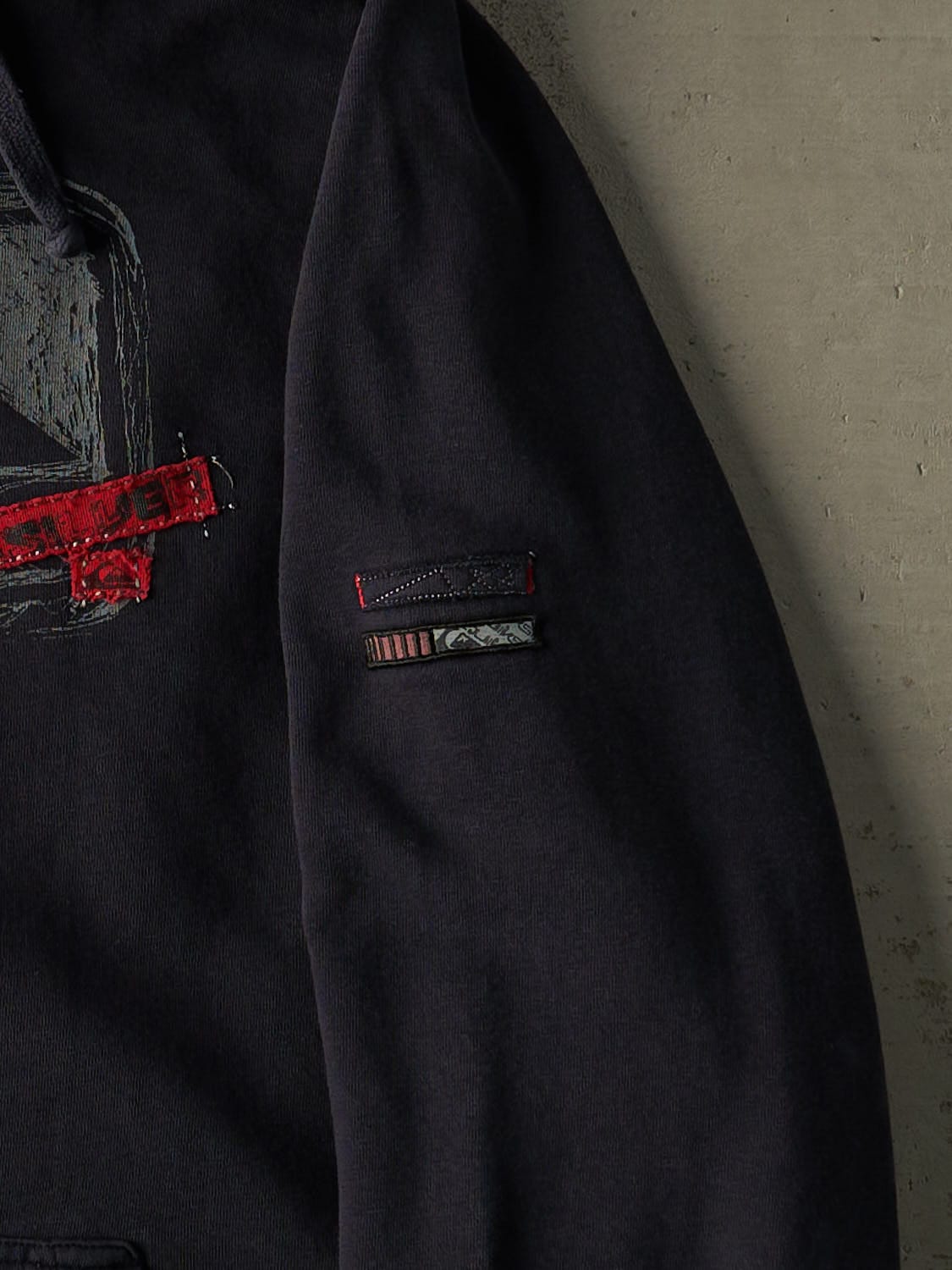 Vintage 90s Navy Blue Quiksilver Embroidered Hoodie (XL)