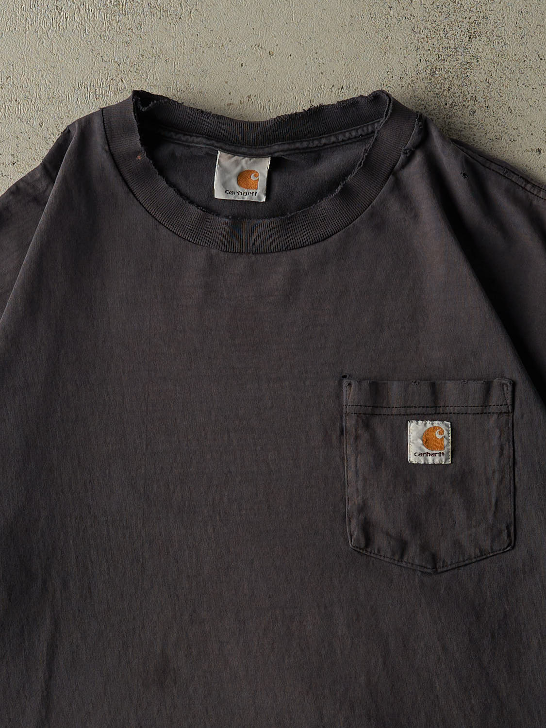 Vintage 90s Sun Faded Navy Carhartt Pocket Tee (XL/XXL)