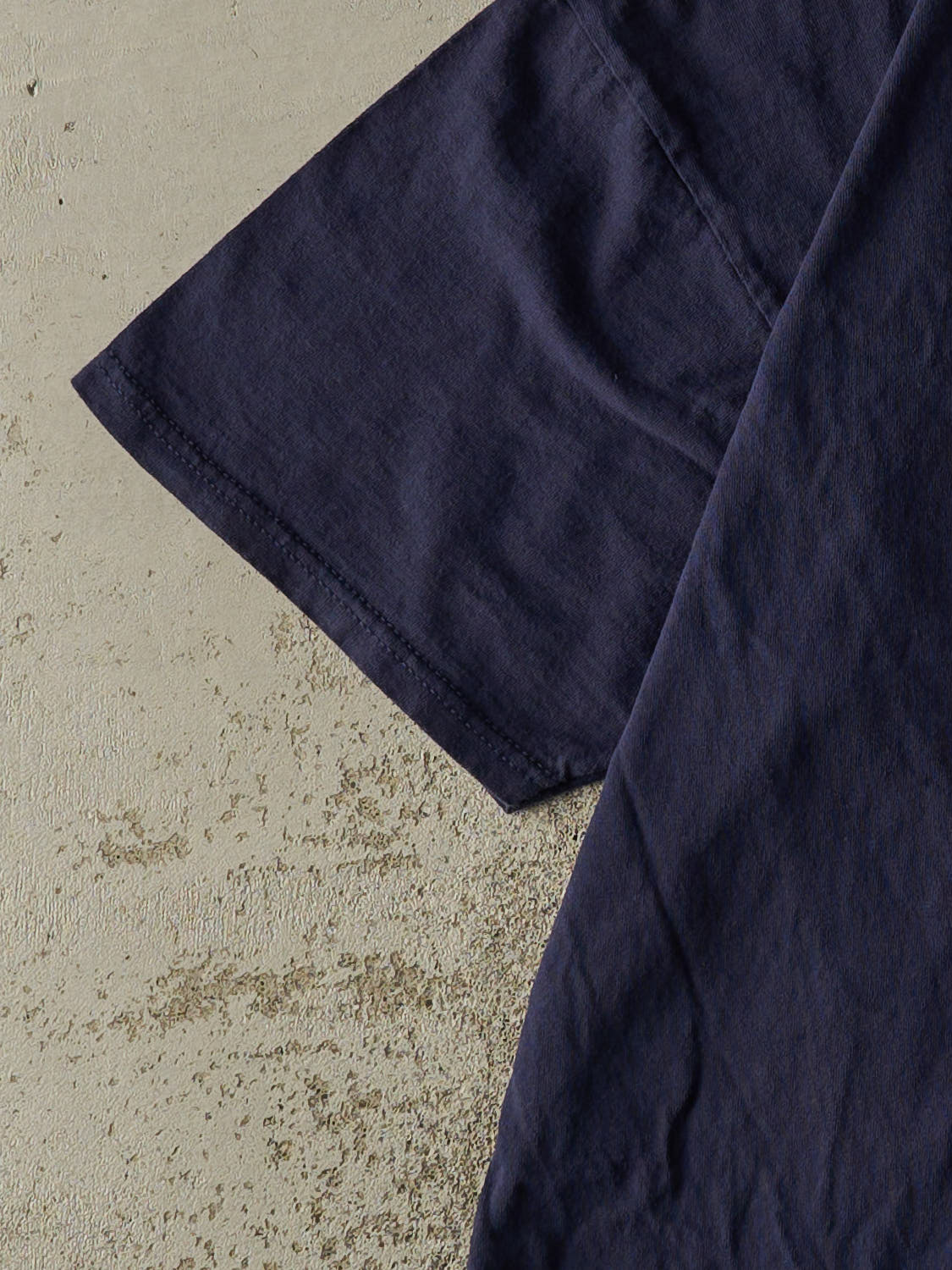 Vintage Y2K Navy Blue Russell Athletic Blank Tee (L/XL)