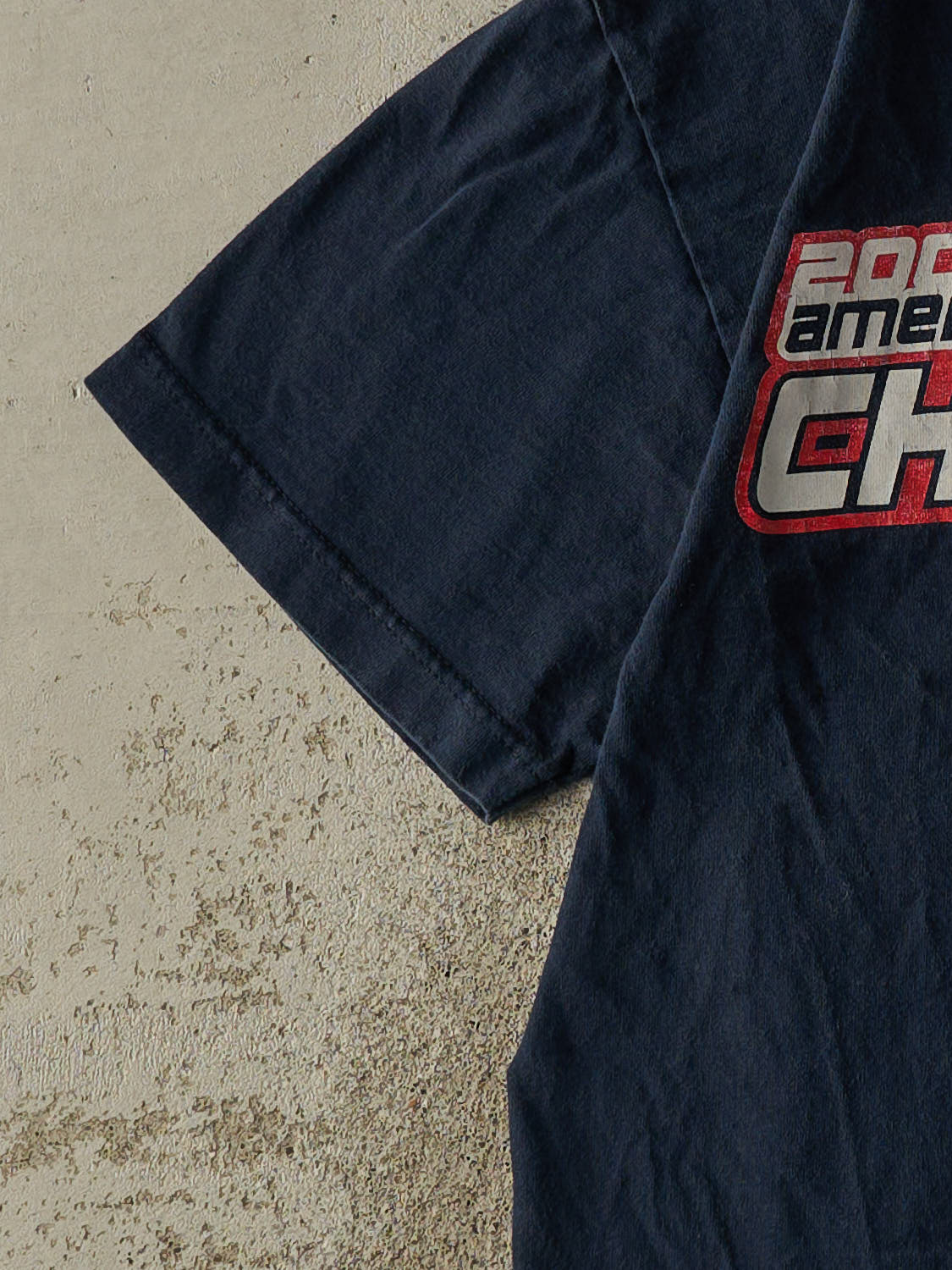 Vintage 04' Navy Blue Boston Red Sox American League Champions Tee (S/M)