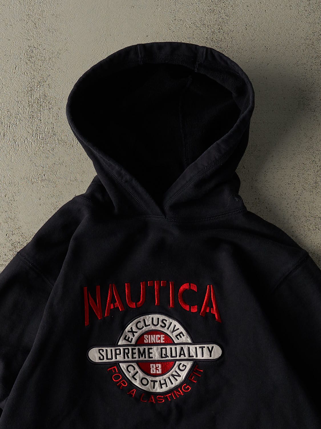 Vintage Y2K Navy Blue Nautica Embroidered Hoodie (S)