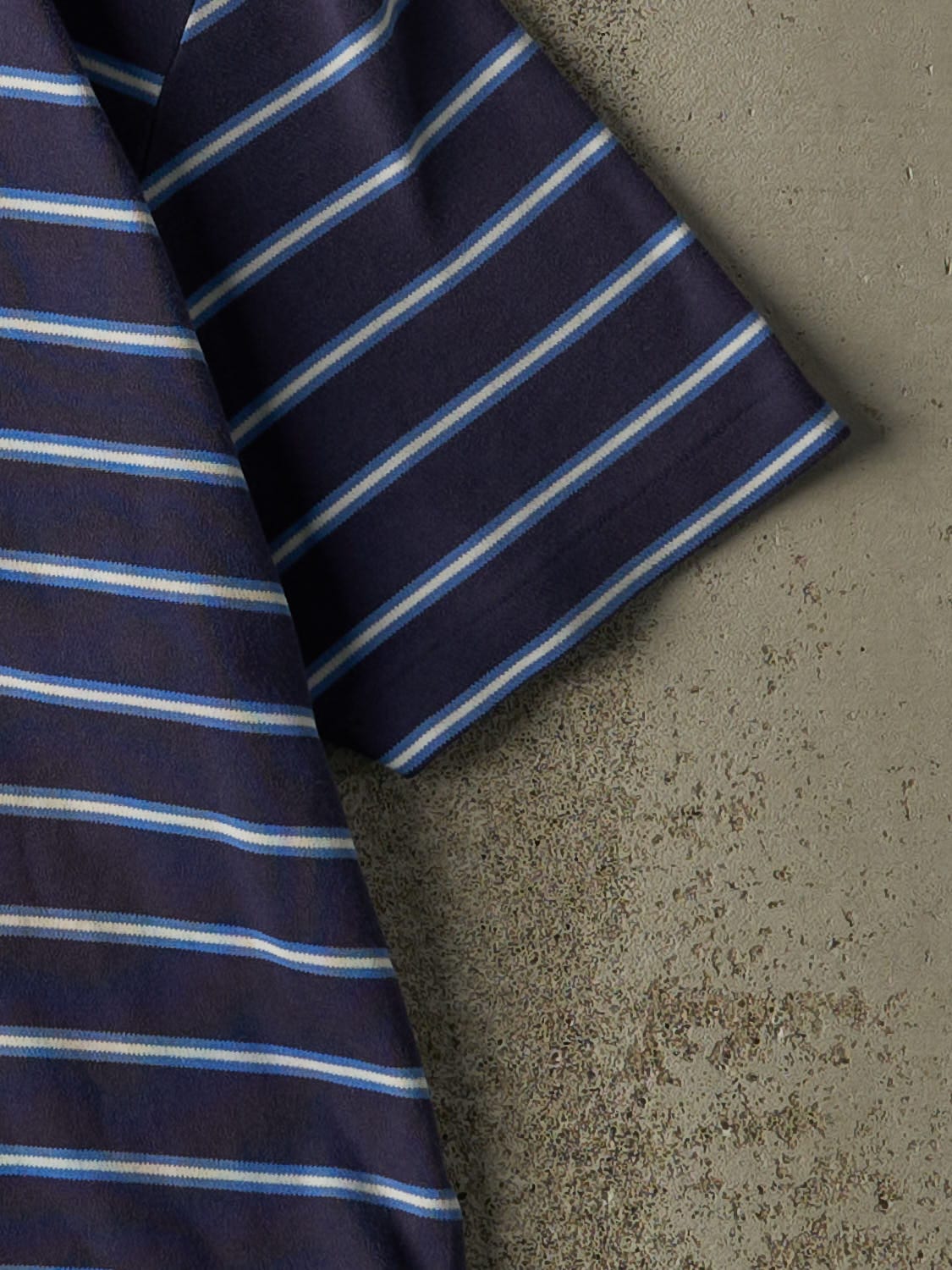 Vintage 90s Navy Blue Polo Ralph Lauren Striped Tee (L/XL)