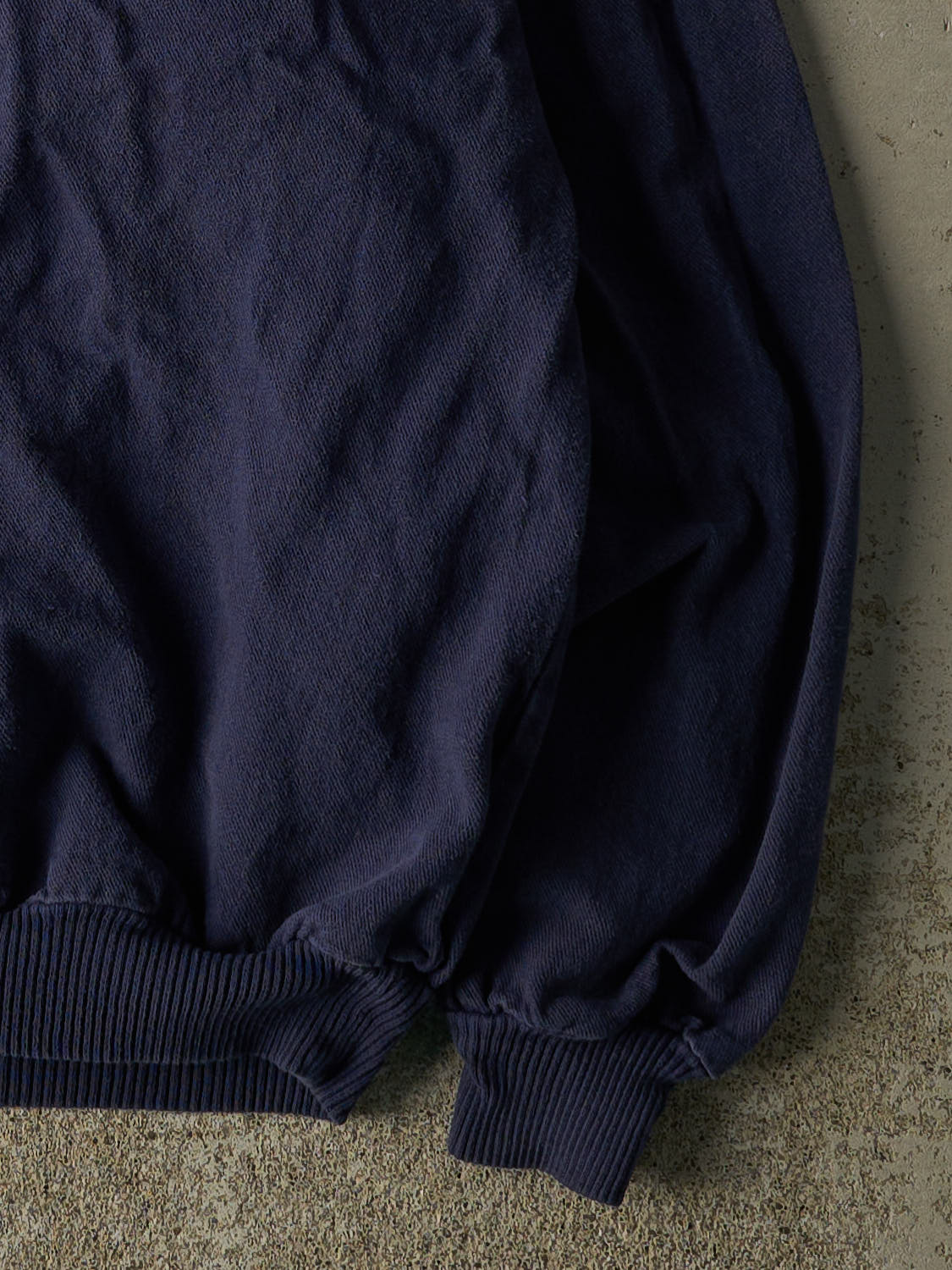 Vintage 90s Navy Blue Rossland Trail Country Club Quarter Button Sweatshirt (S/M)