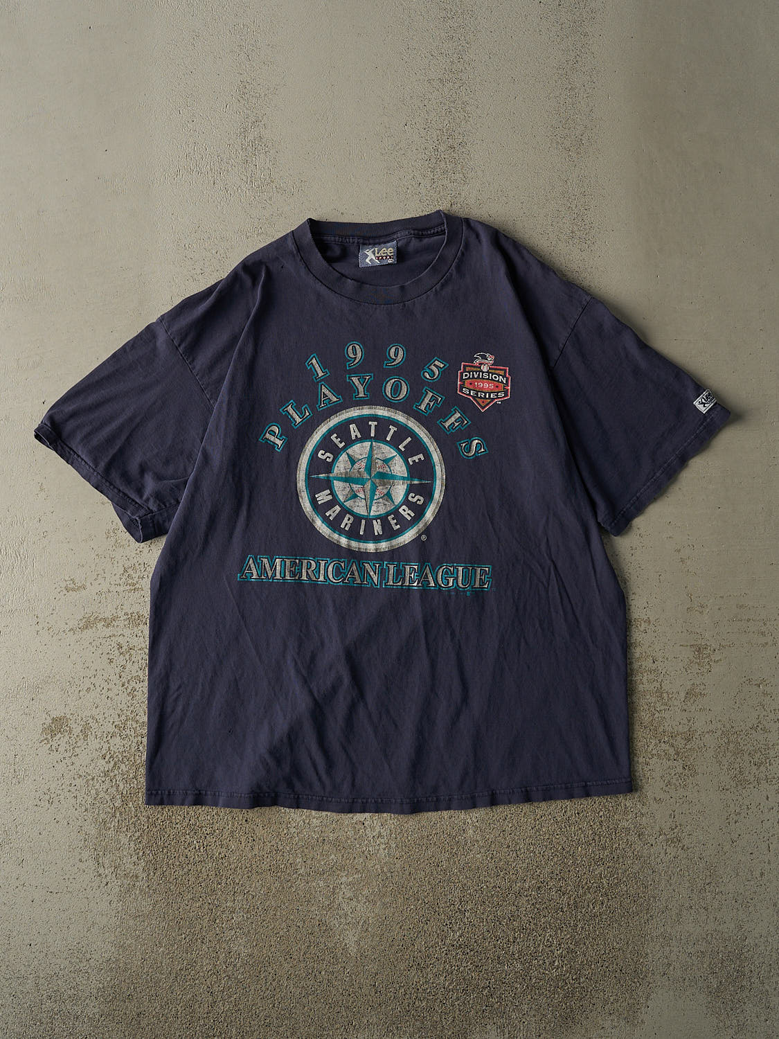 Vintage 95' Navy Blue Seattle Mariners Playoffs Tee (XL/XXL)
