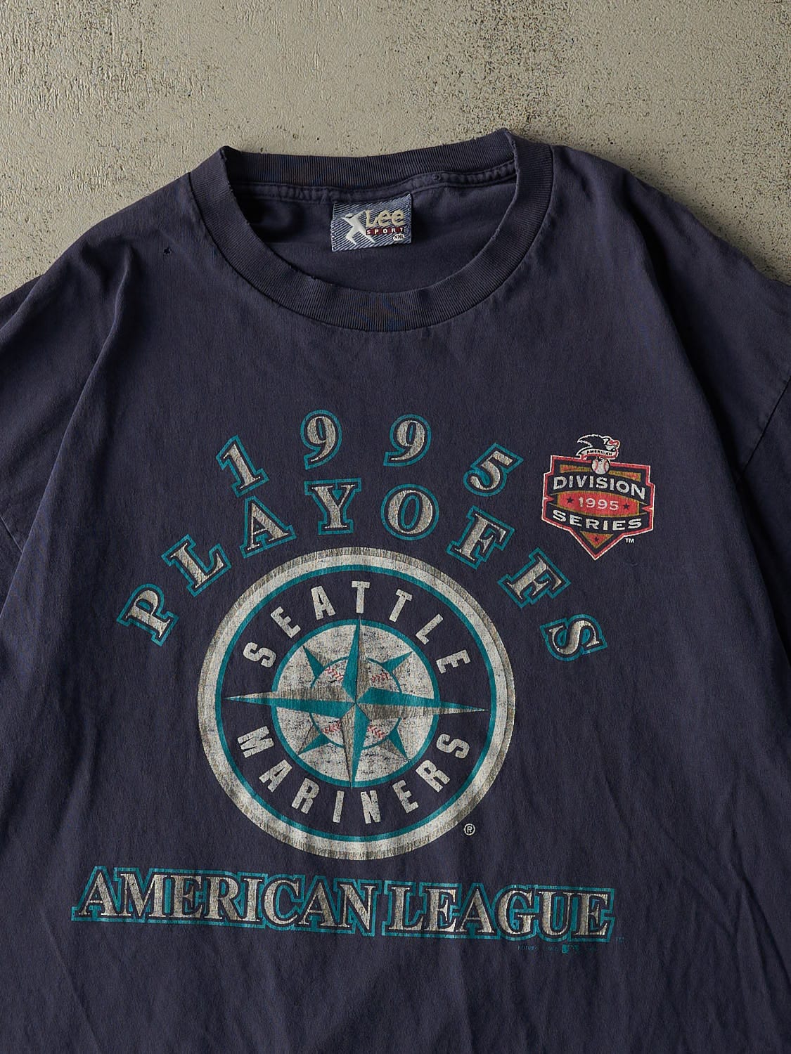 Vintage 95' Navy Blue Seattle Mariners Playoffs Tee (XL/XXL)