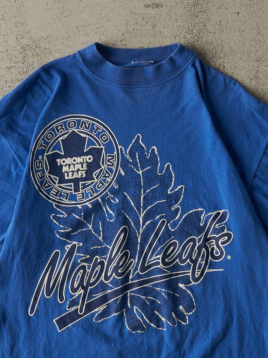 Vintage 80s Blue Toronto Maple Leafs Single Stitch Tee (M)
