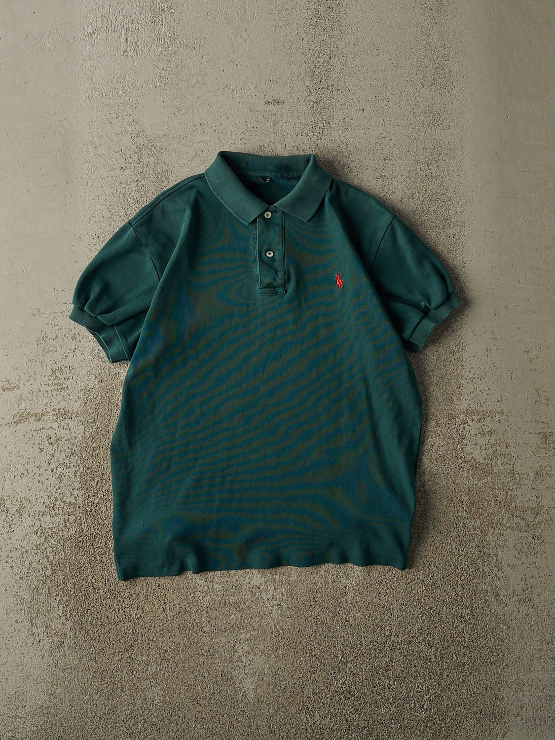 Vintage 90s Green Polo Ralph Lauren Quarter Button Tee (S)