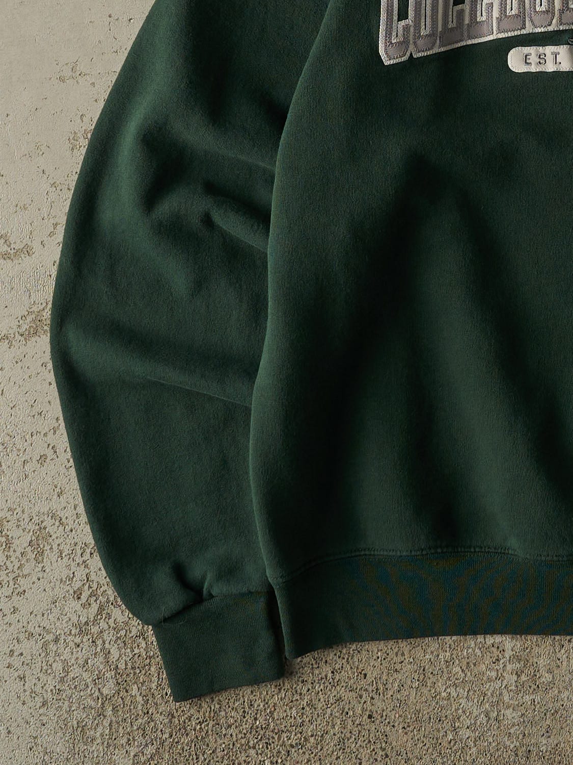 Vintage Y2K Green Champion College of Dupage Crewneck (S)