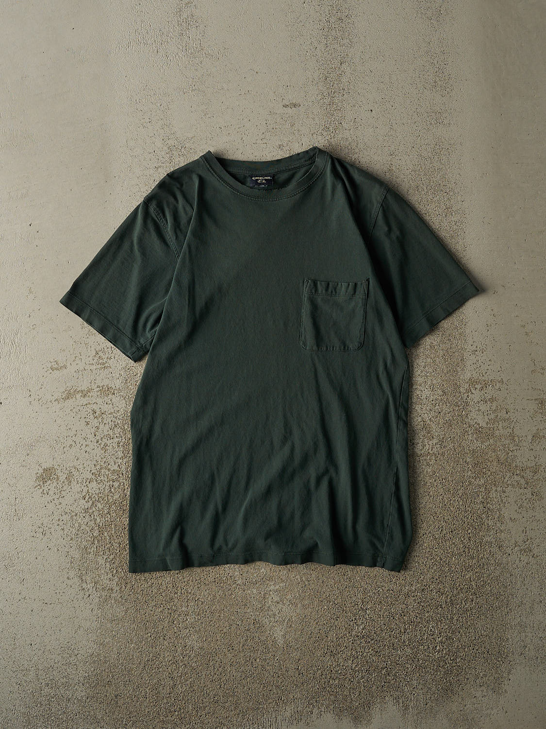 Vintage 90s Green Blank Pocket Tee (S/M)