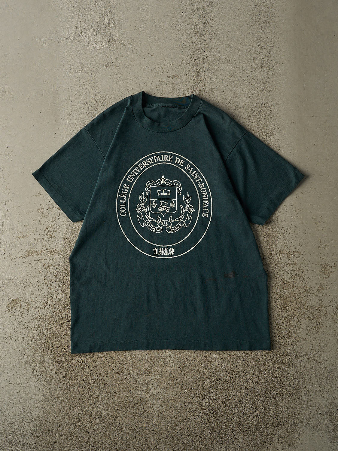 Vintage 80s Green Université de Saint-Boniface Single Stitch Tee (M/L)