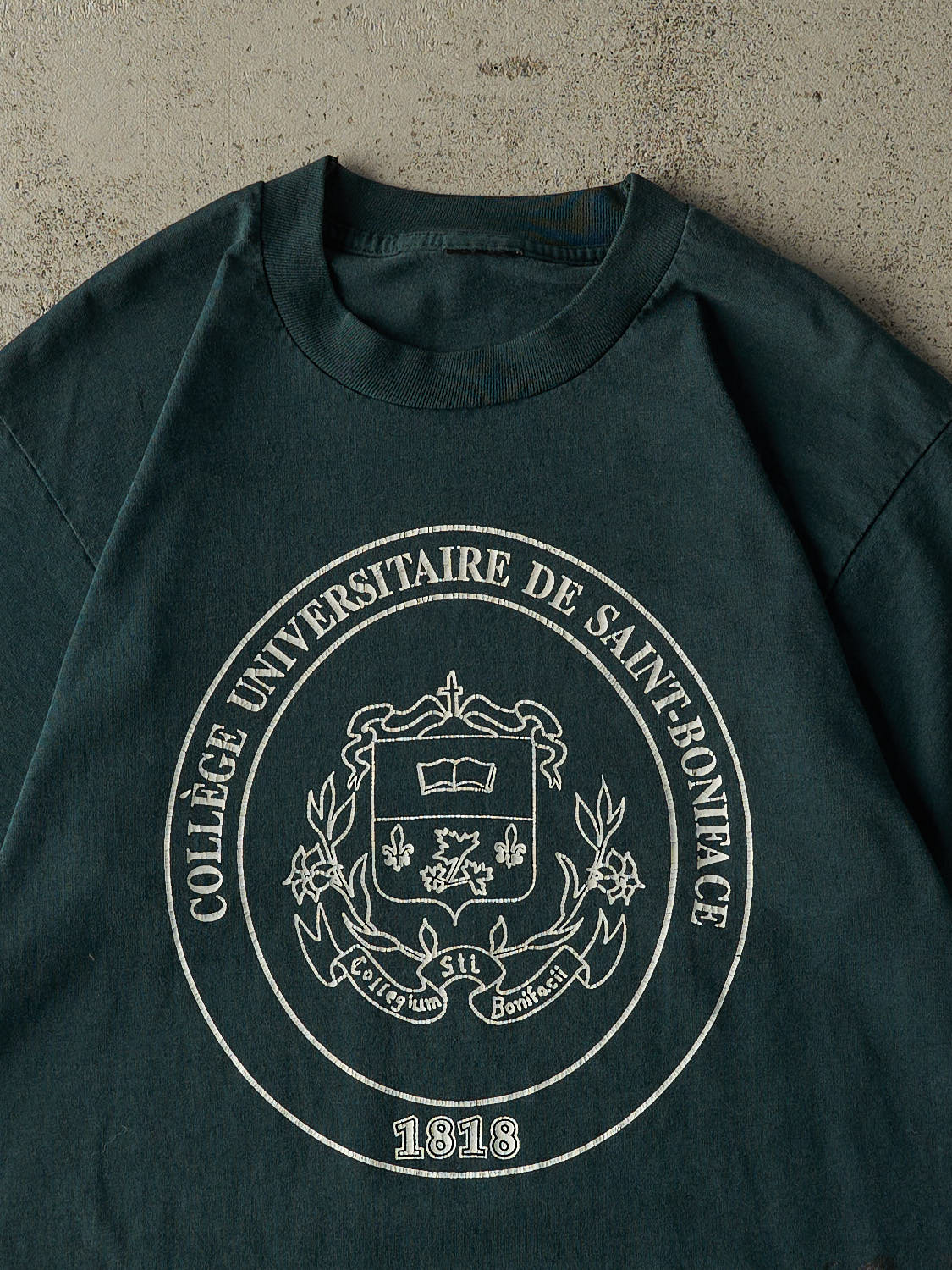 Vintage 80s Green Université de Saint-Boniface Single Stitch Tee (M/L)