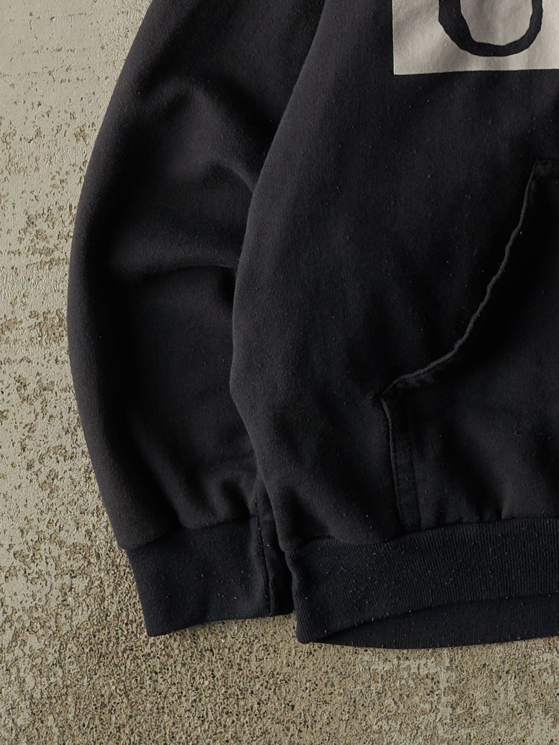 Vintage 90s Faded Black Reebok Logo Hoodie (L/XL)