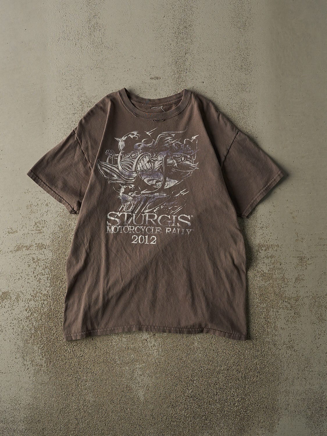 Vintage 12' Charcoal Grey Sturgis Motorcycle Rally Tee (M/L)