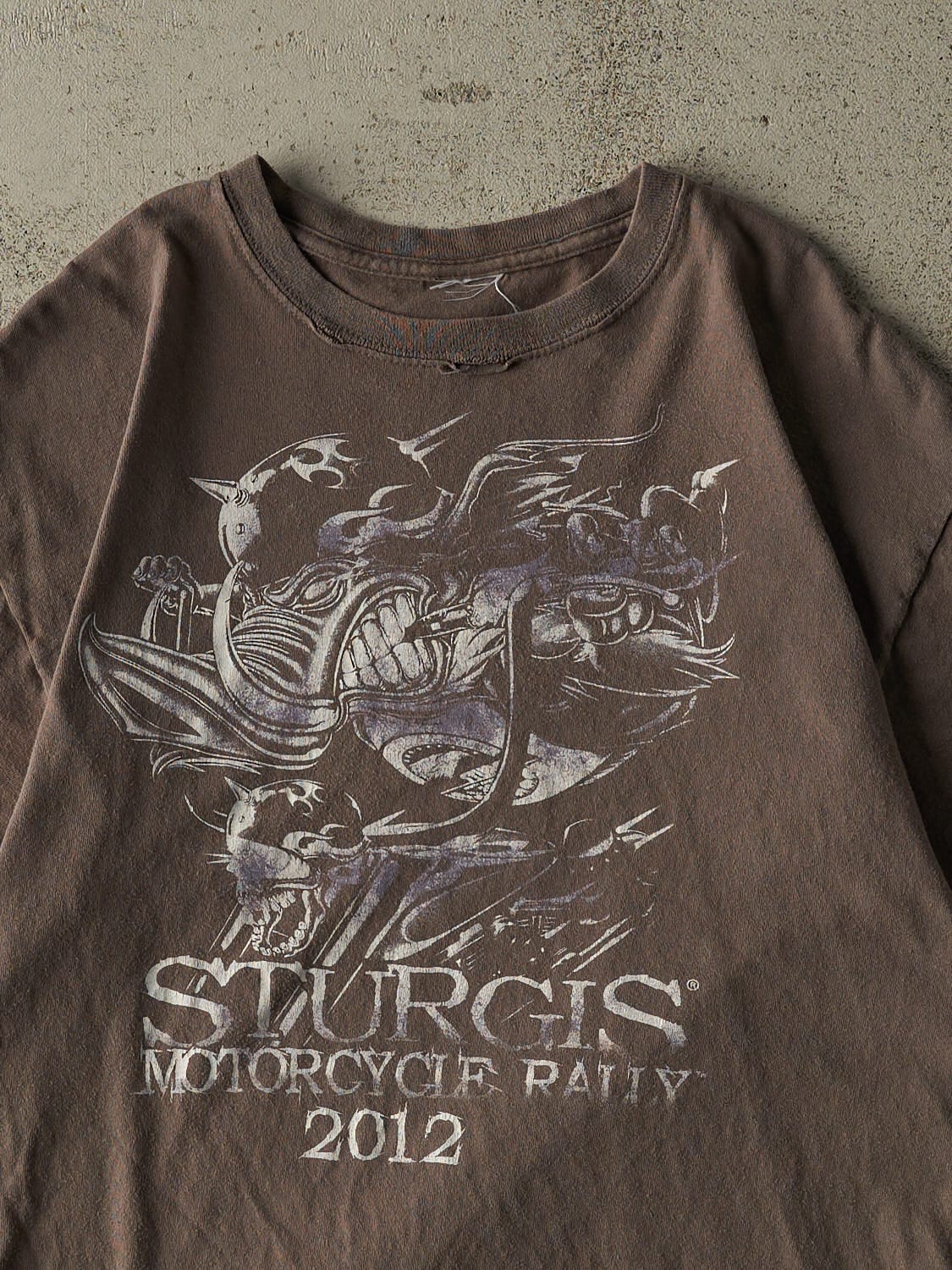 Vintage 12' Charcoal Grey Sturgis Motorcycle Rally Tee (M/L)