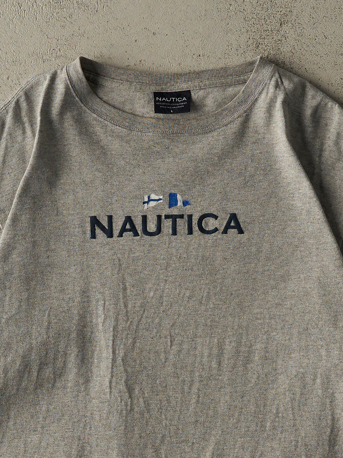Vintage Y2K Grey Nautica Tee (L/XL)