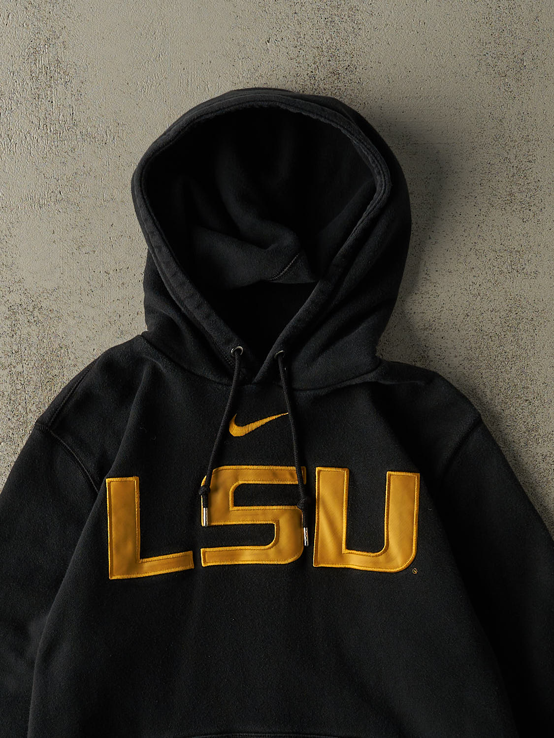 Vintage Y2K Black Nike Middle Swoosh LSU Hoodie (S)