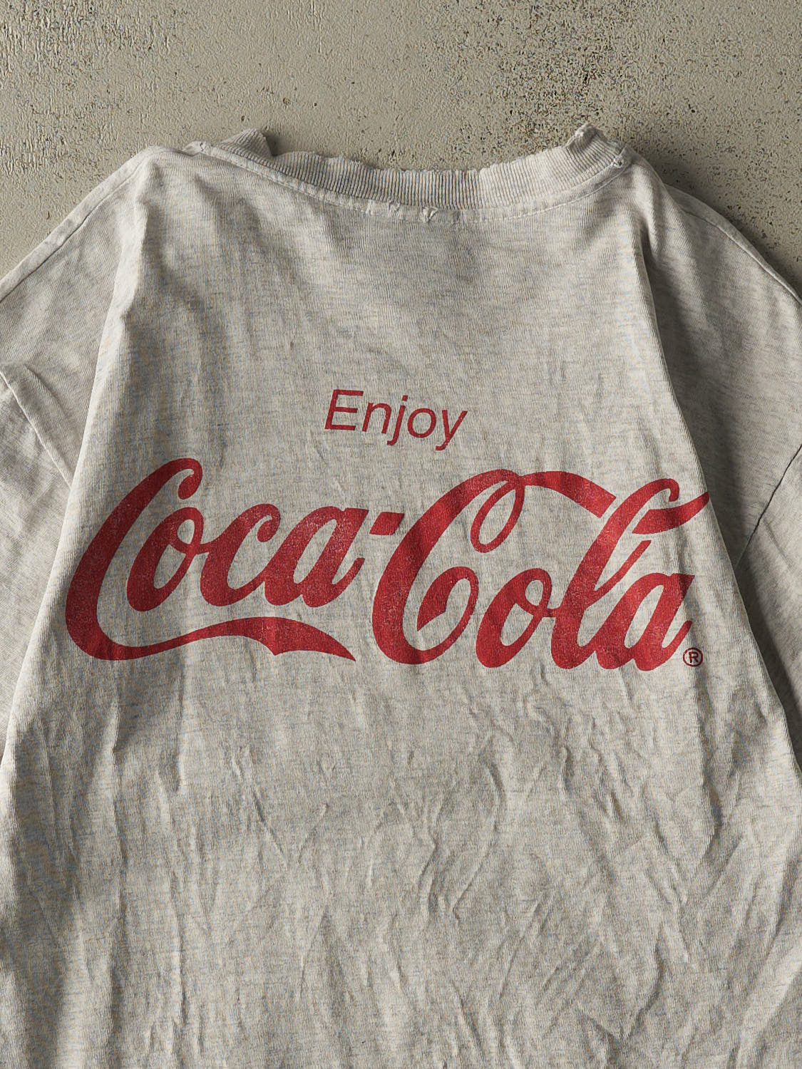 Vintage 90s Heather Grey Coca Cola Tee (S/M)