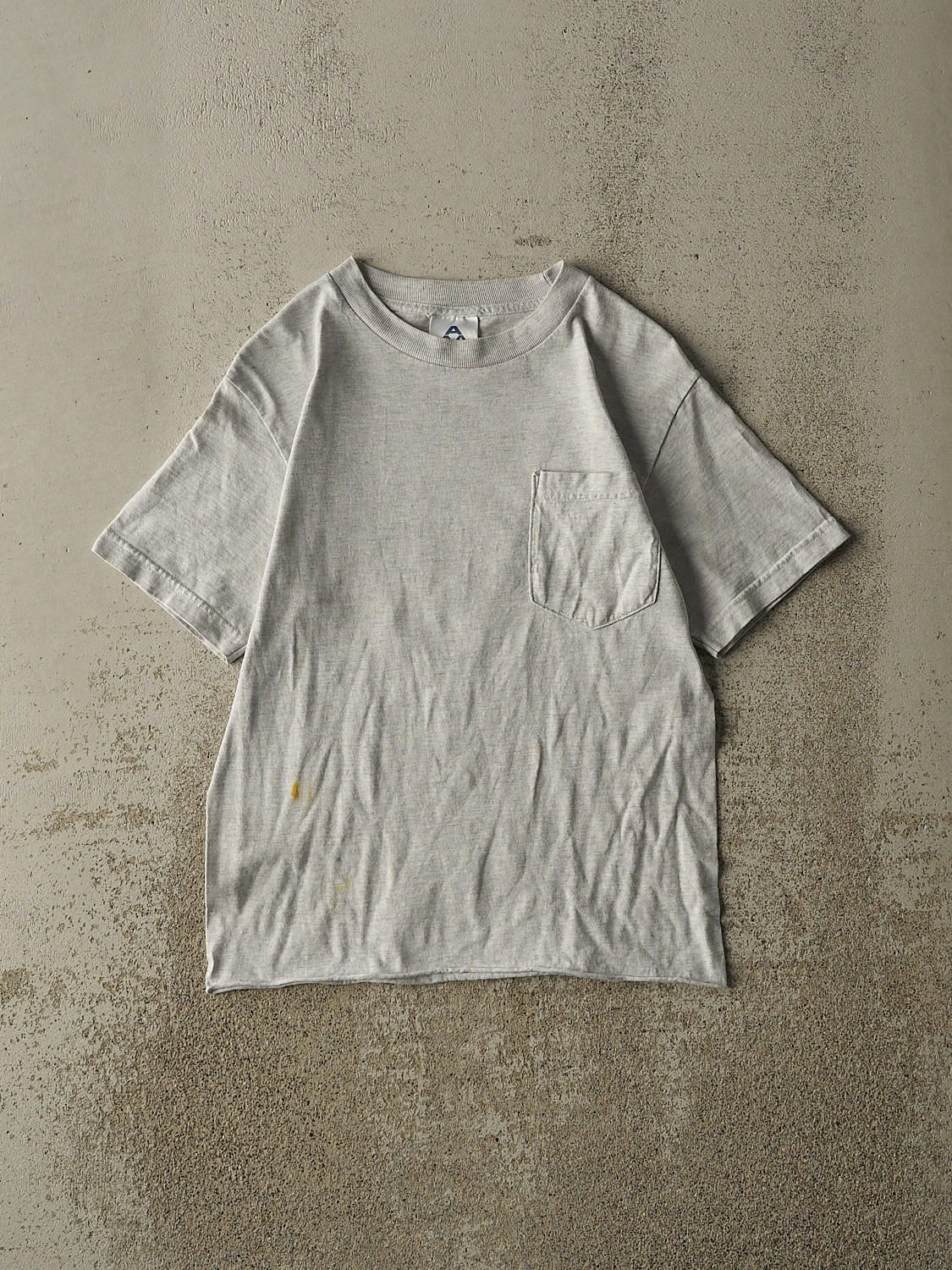 Vintage Y2K Heather Grey "Sorry We're Stoned" Slogan Pocket Tee (XXS/XS)