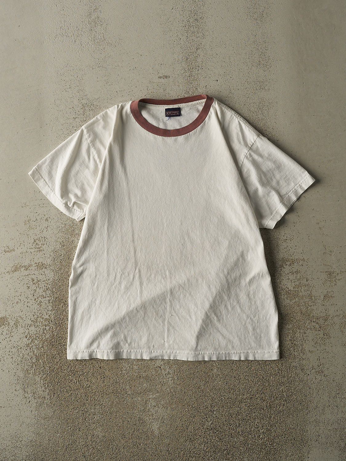 Vintage 90s White Blank Ringer Tee (M)